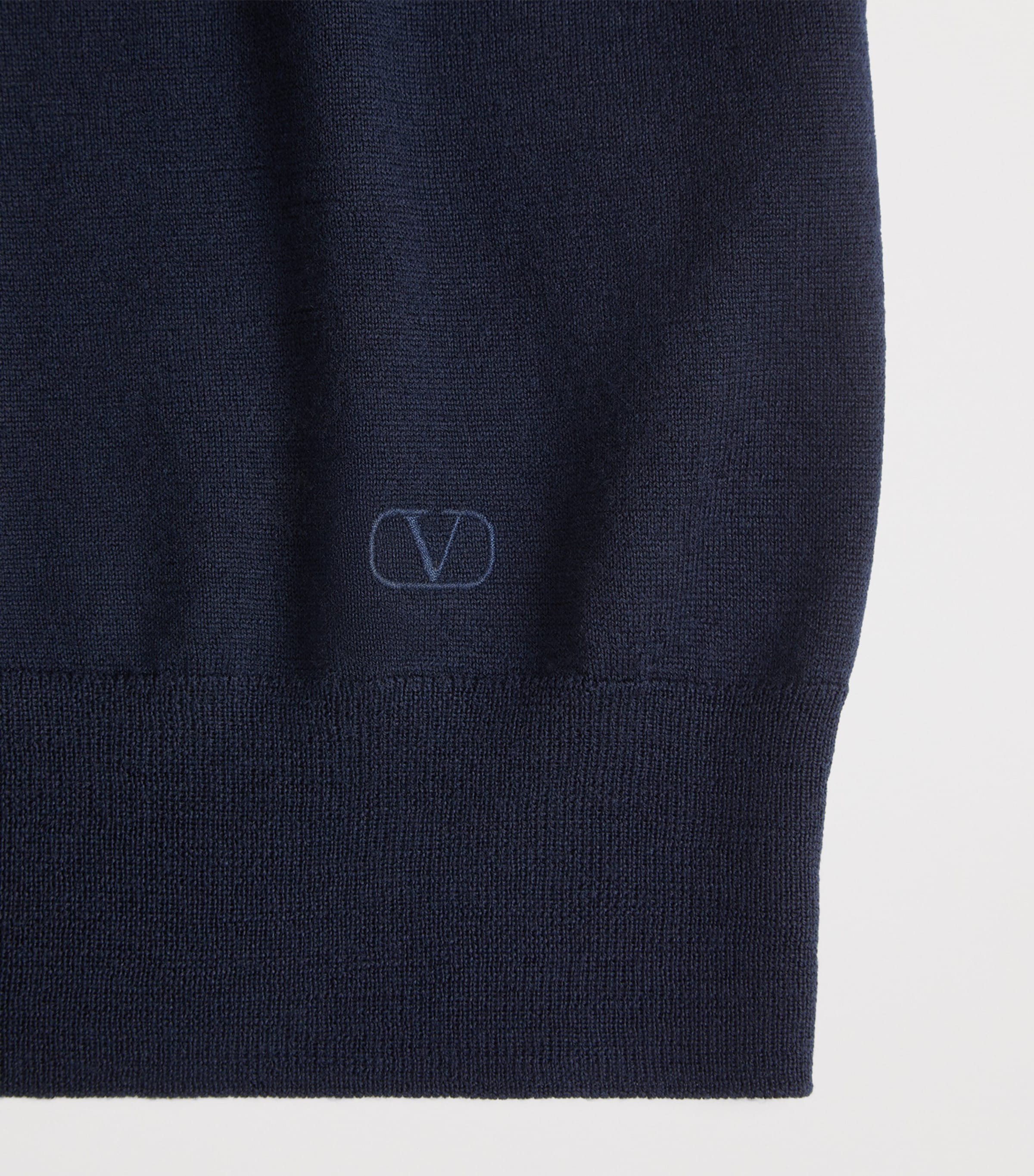 Valentino Mens Virgin Wool VLogo Signature Polo Shirt Image 8