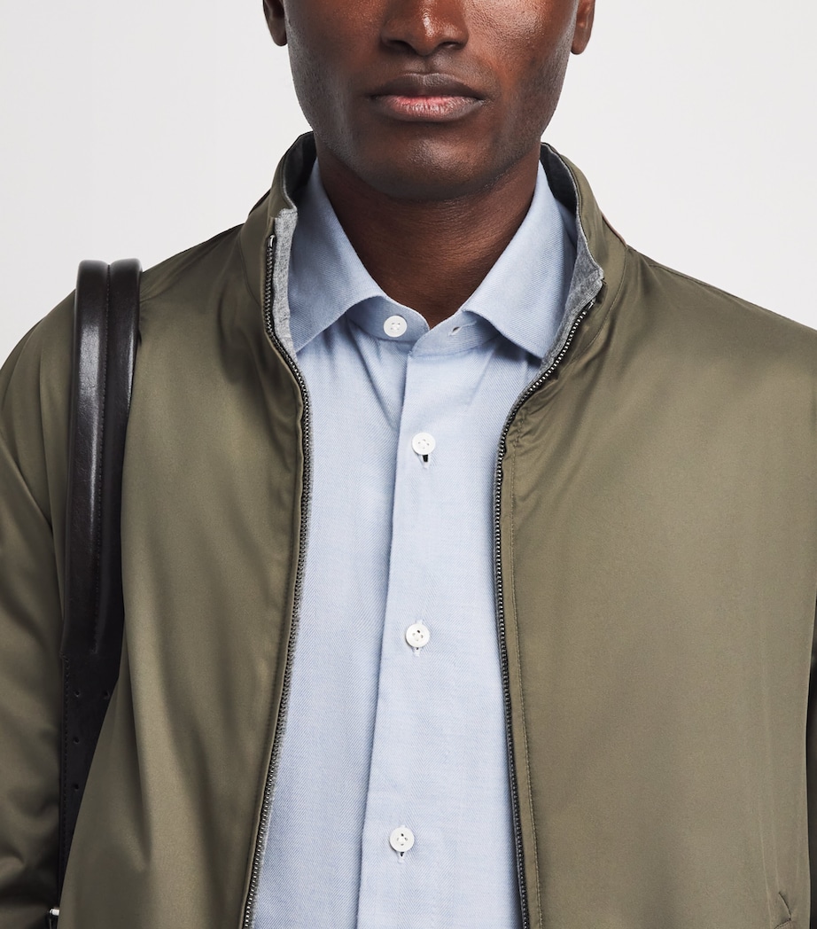 100HANDS Mens Herringbone Shirt Light Blue Image 3