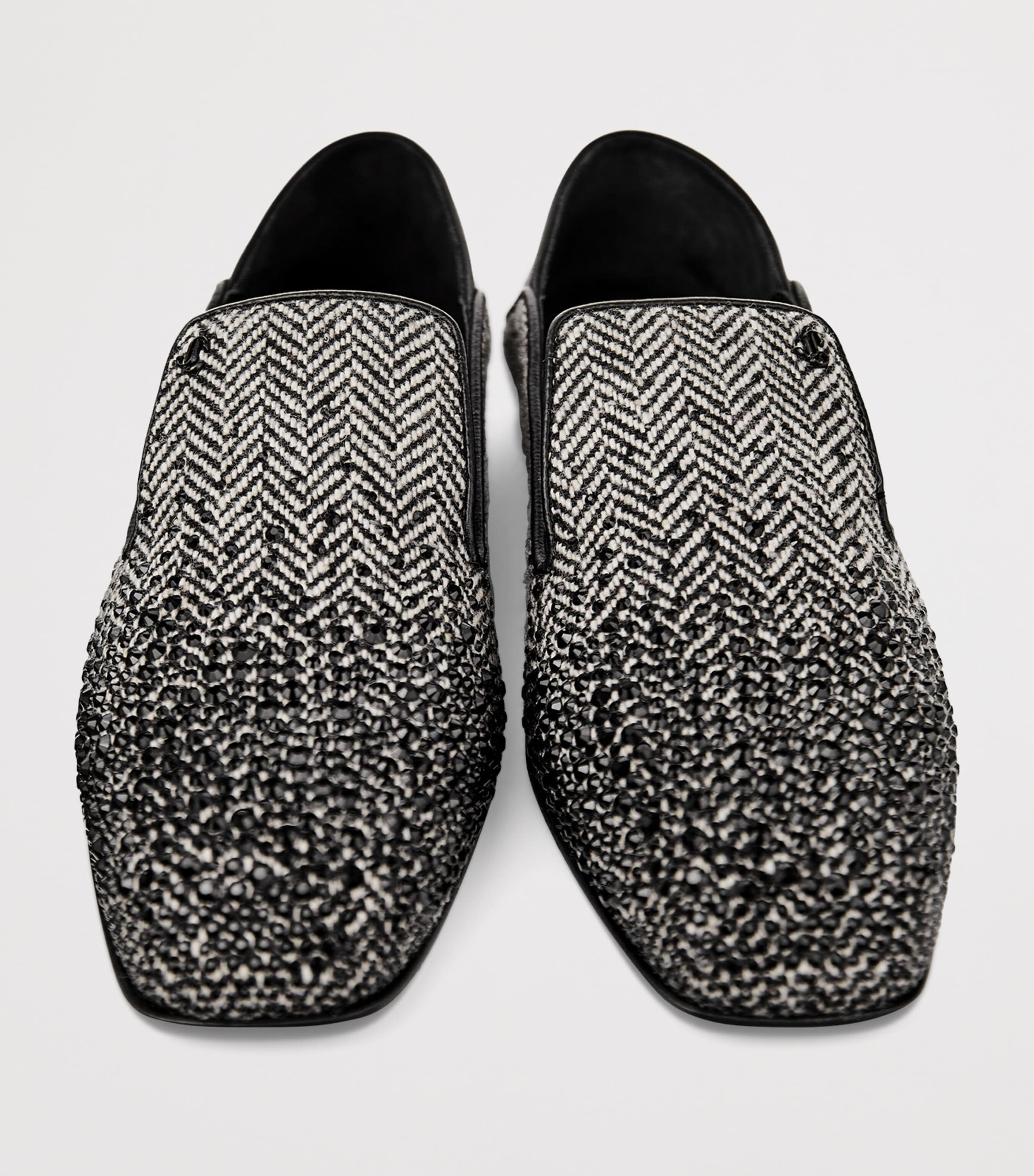 Jimmy Choo Eliot Crystal-Embellished Slippers Grey/black Mix Image 5