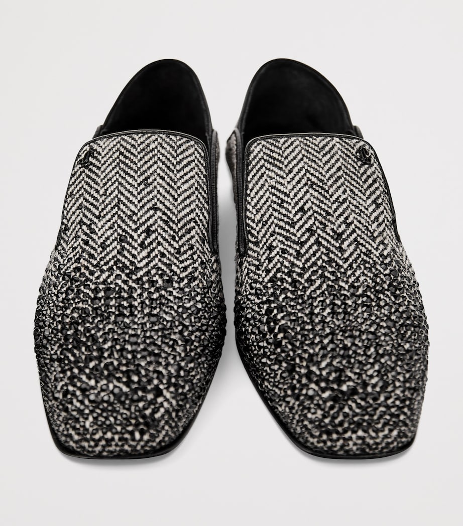 Jimmy Choo Eliot Crystal-Embellished Slippers Grey/black Mix Image 5