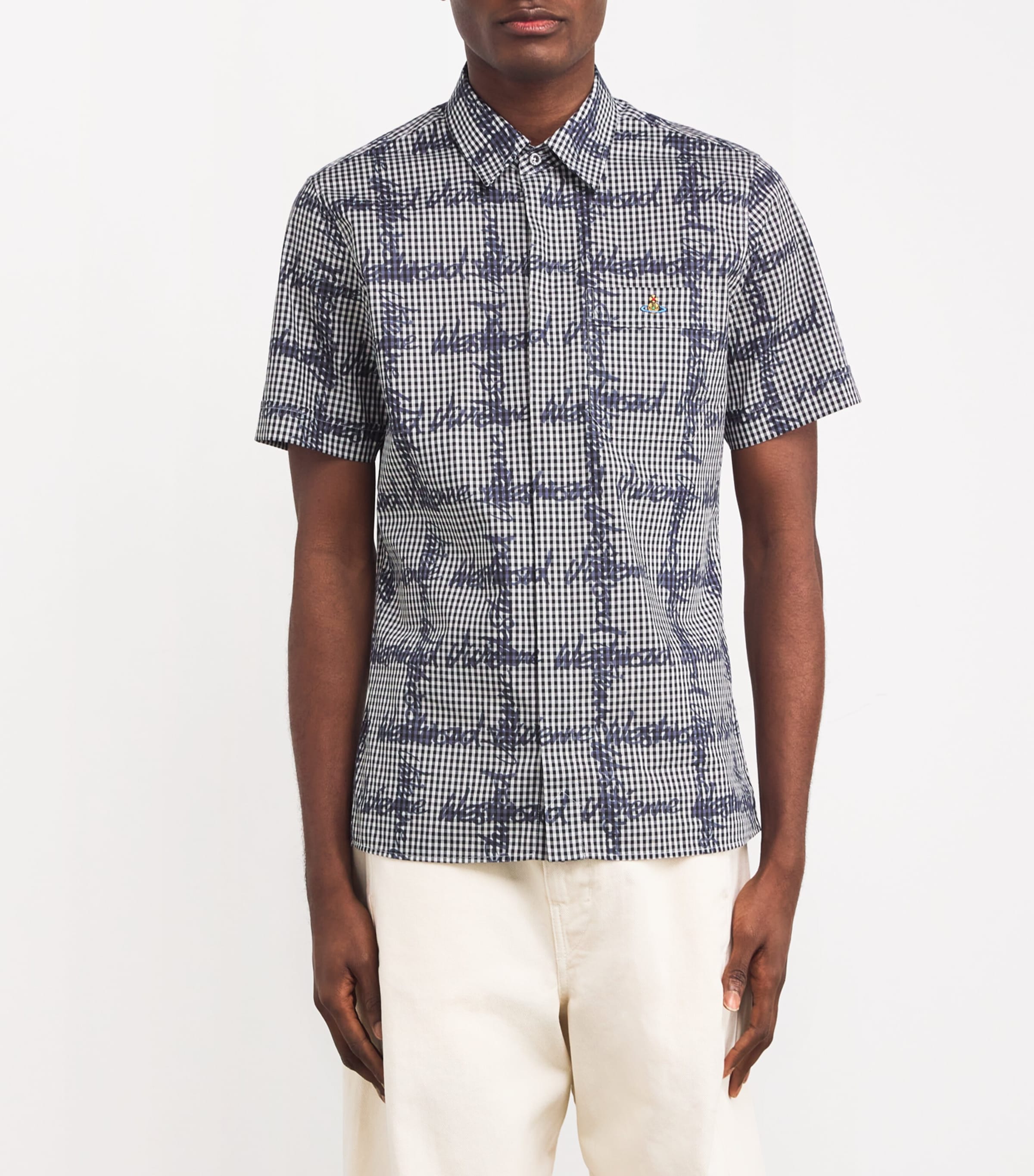 VIVAN CHECK SS SHIRT // BROWN – FORMER MERCHANDISE