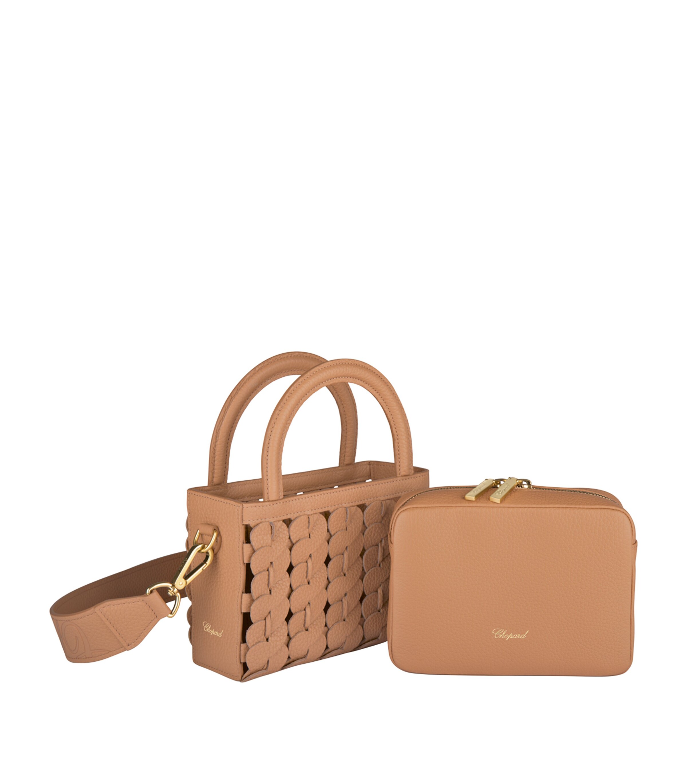 Micro Happy Hearts Top-Handle Bag CAMEL Image 3