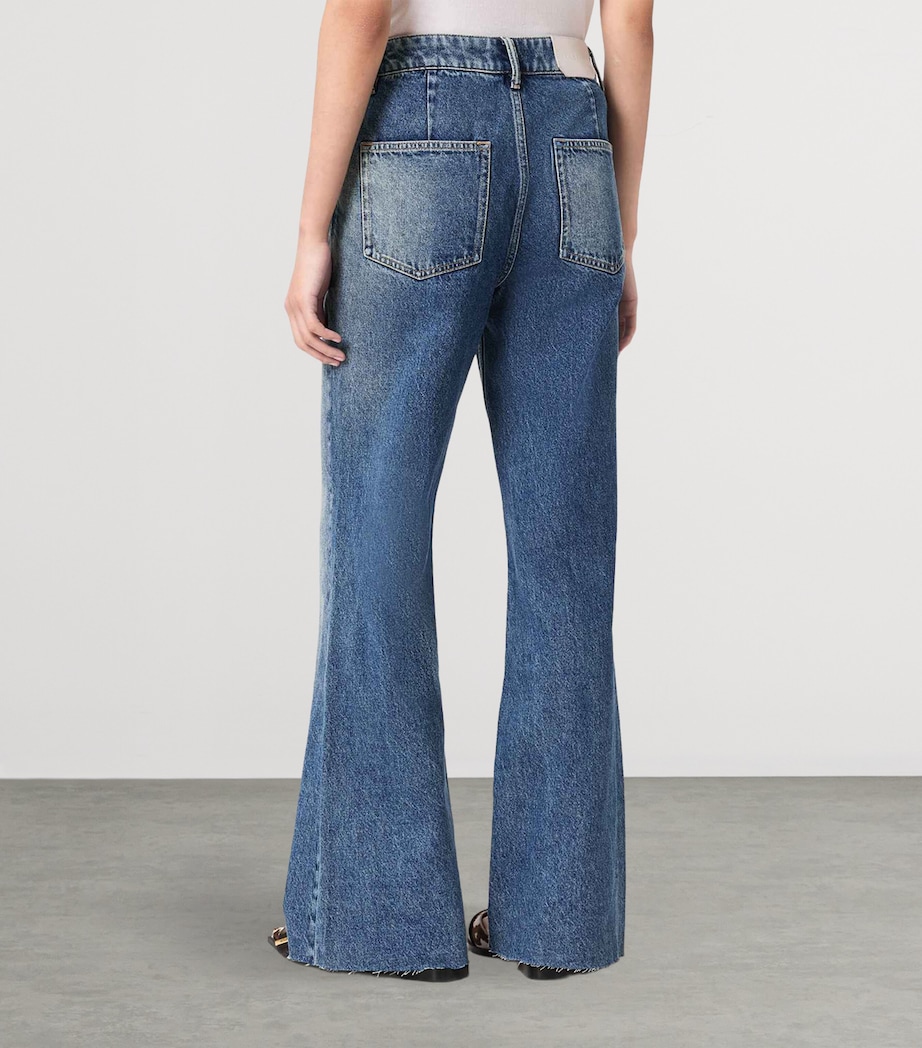 AllSaints Womens Ember Flared Jeans Vintage Indigo Image 4