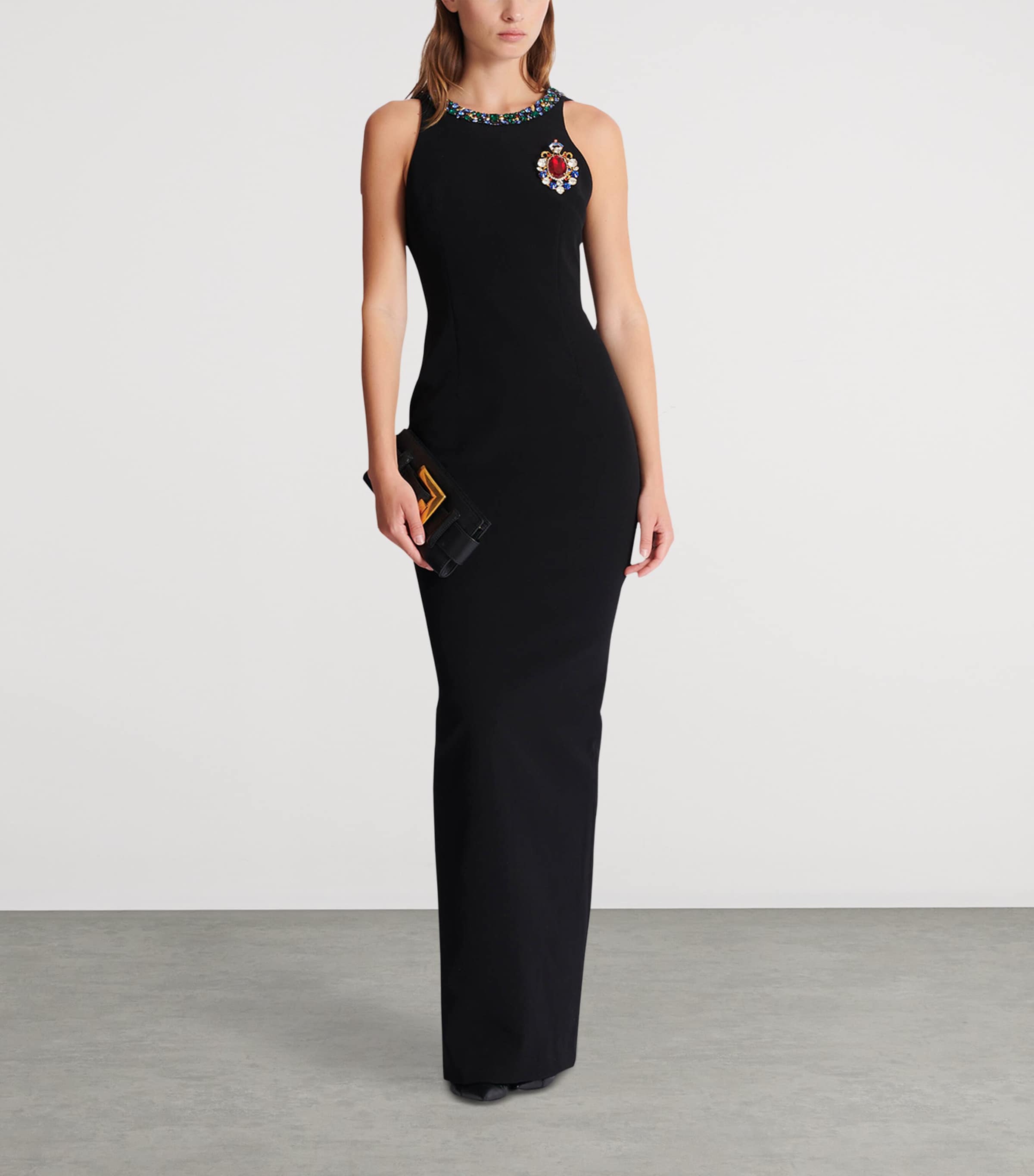 Embellished Halterneck Gown EAH NOIR/MULTICO Image 3