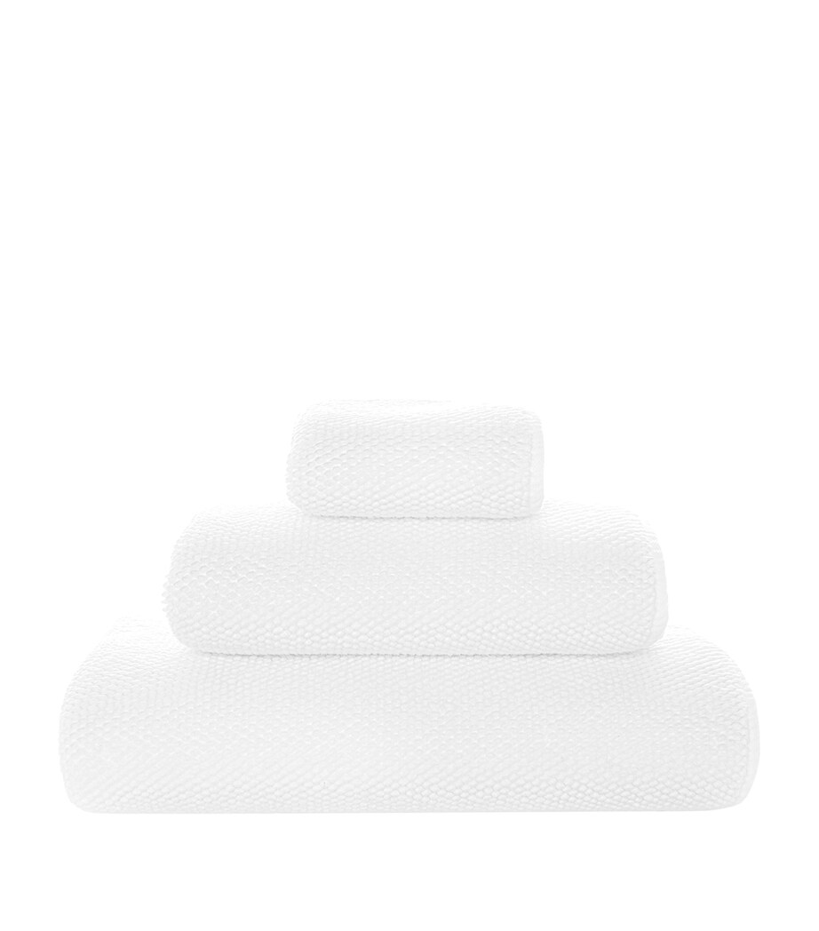 GRACCIOZA Cotton Pearls Bath Sheet (95cm x 150cm) White Image 1