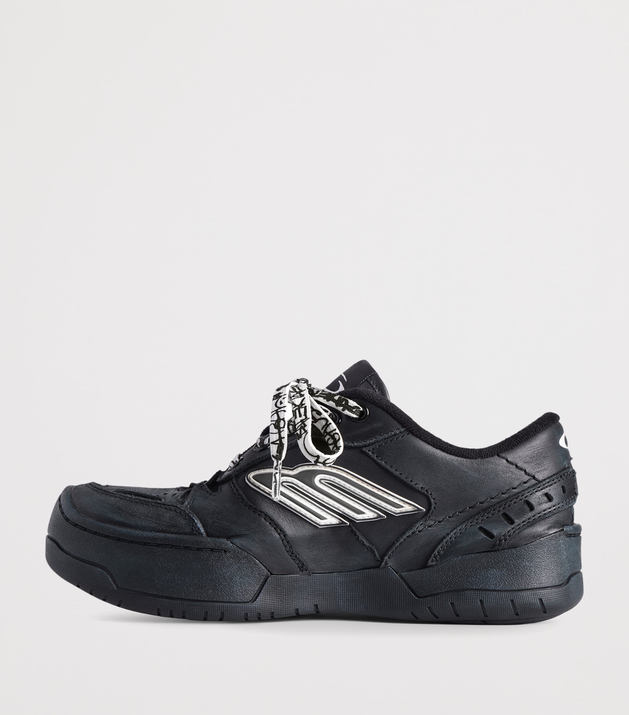 Leather Hamptons Platform Sneakers 1000 Image 6