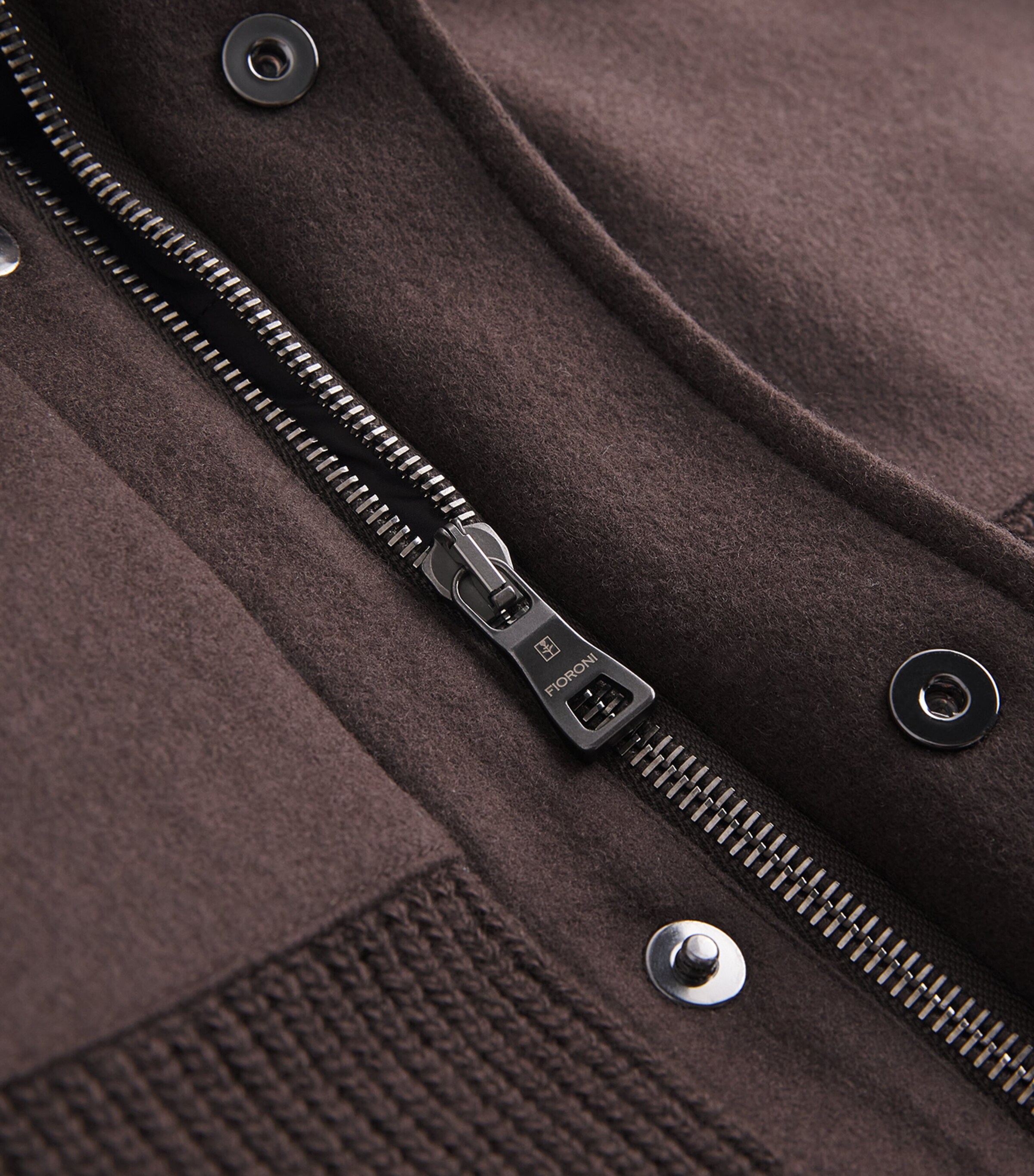 Fioroni Cashmere Mens Virgin Wool Down Jacket Marrone Image 7