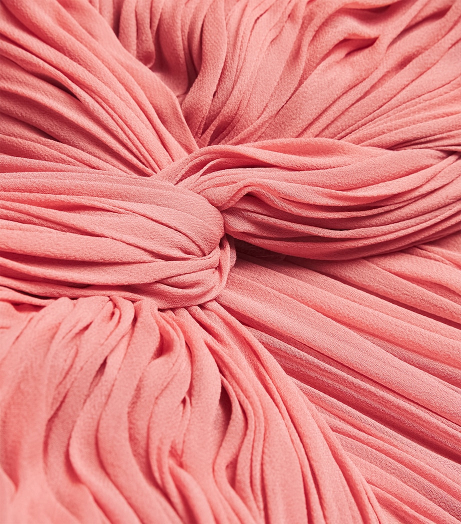 Silk Tulle Midi Dress 6701 CORAL Image 5