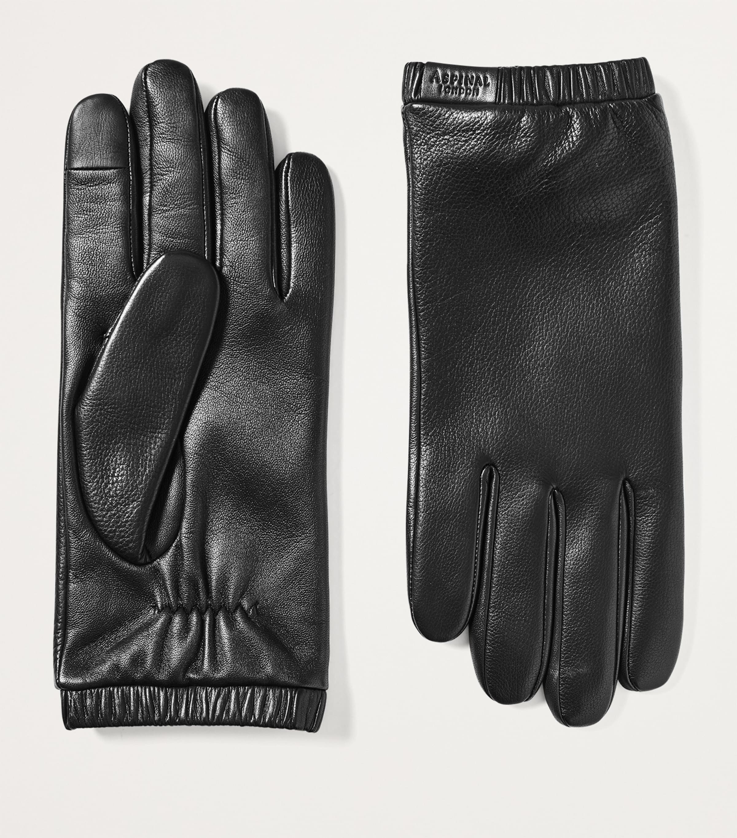 Aspinal Of London Men's Nappa Leather Gloves (Large) Black Image 2
