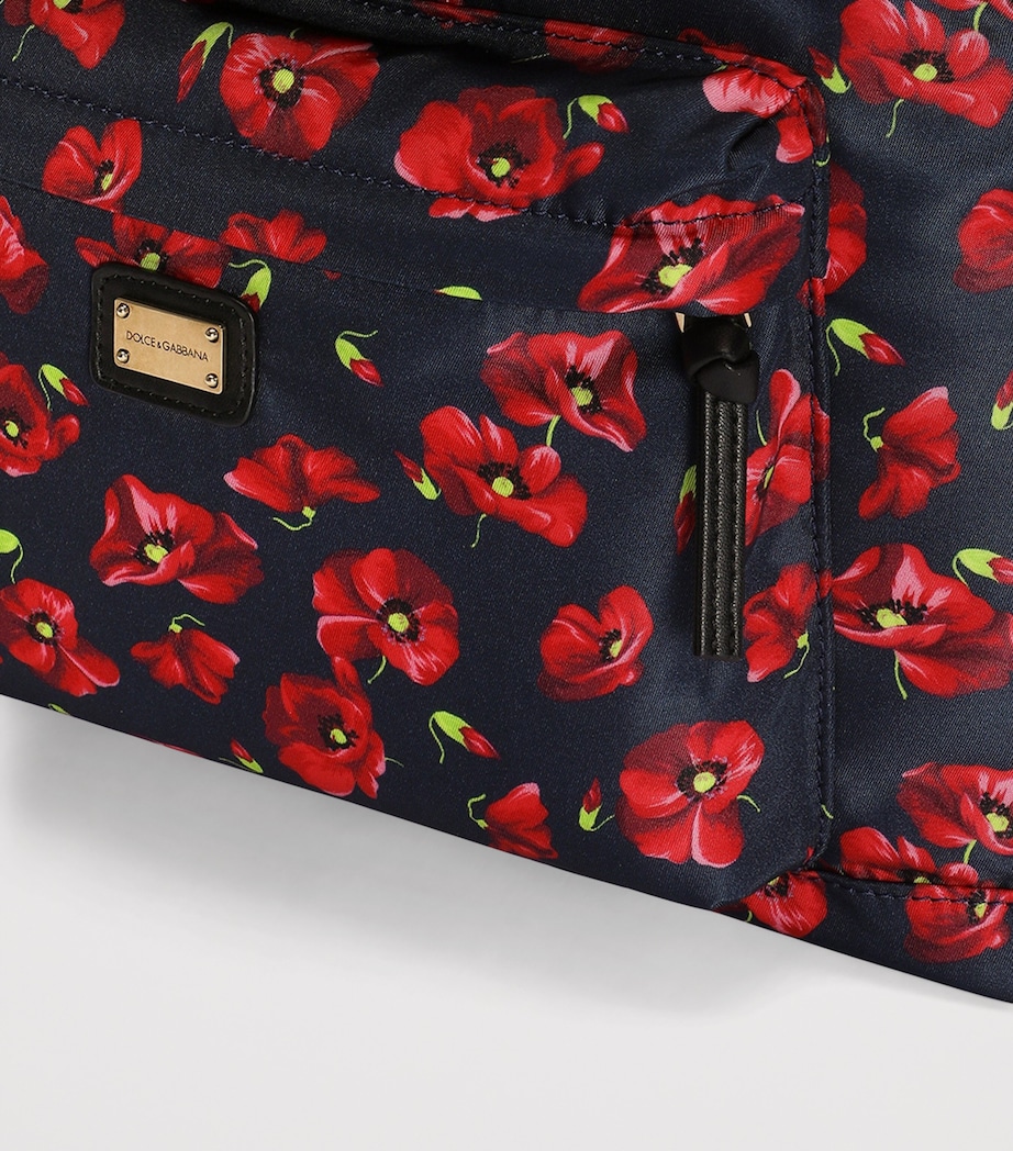 Dolce&Gabbana Kids Floral Print Backpack Papavero Picc Image 5
