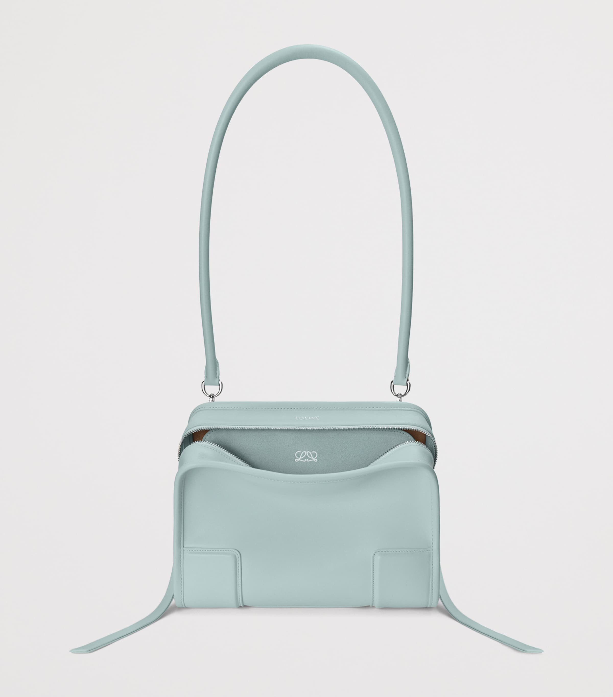 LOEWE Small Leather Amazona 180 Top-Handle Bag Mineral Mist Image 7