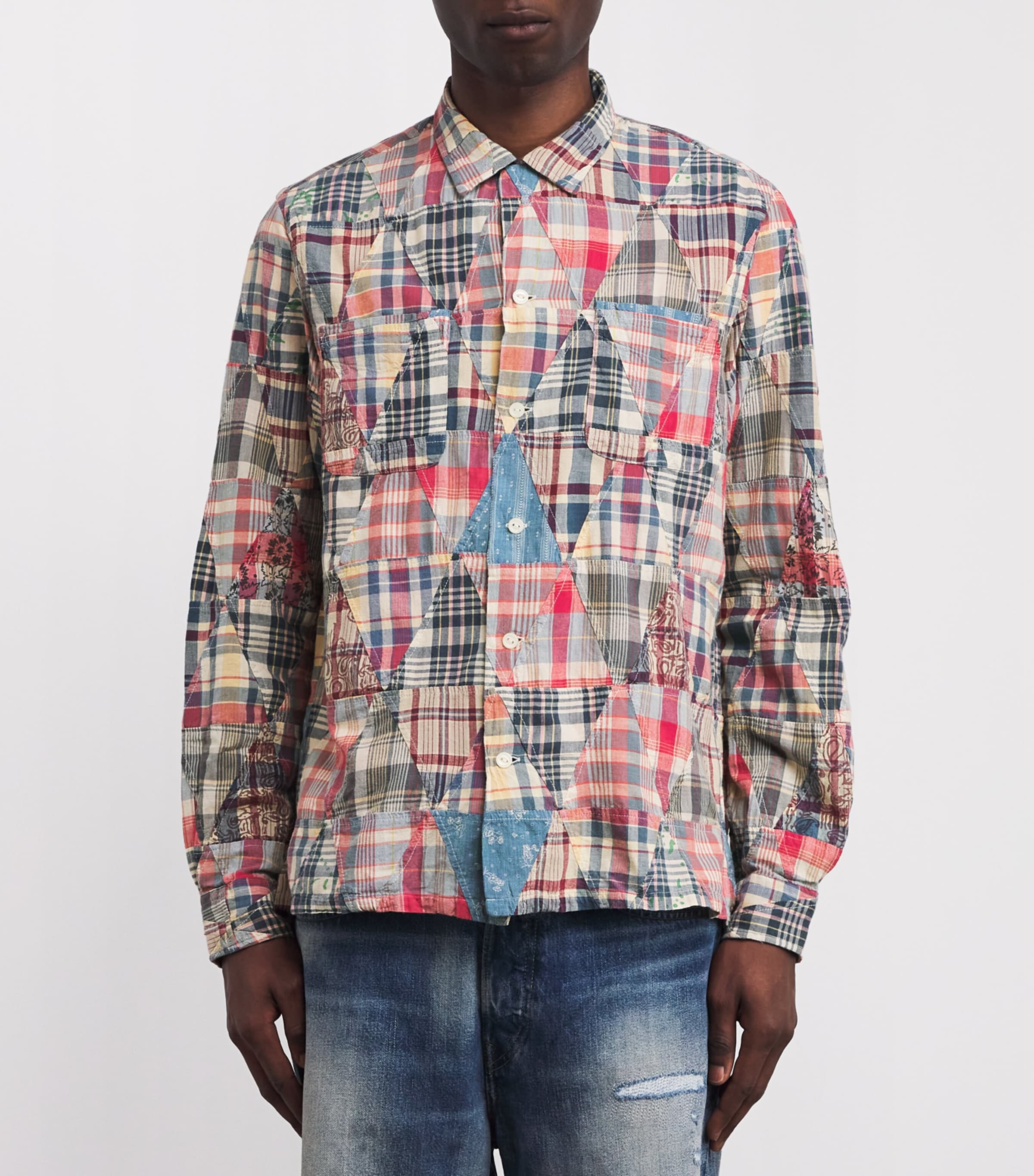 Polo Ralph Lauren Mens Cotton Madras Classic Fit Shirt Brown Image 3