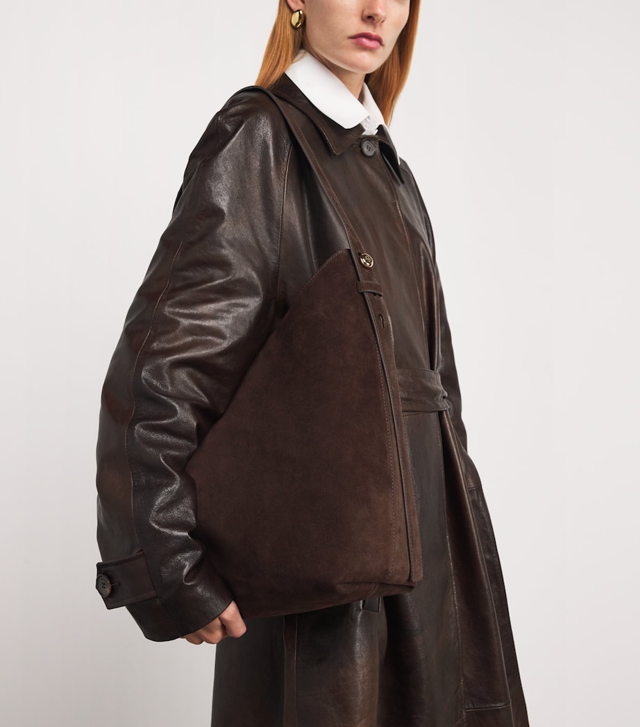 Suede Romy Shoulder Bag DARK COCOA 201 Image 5