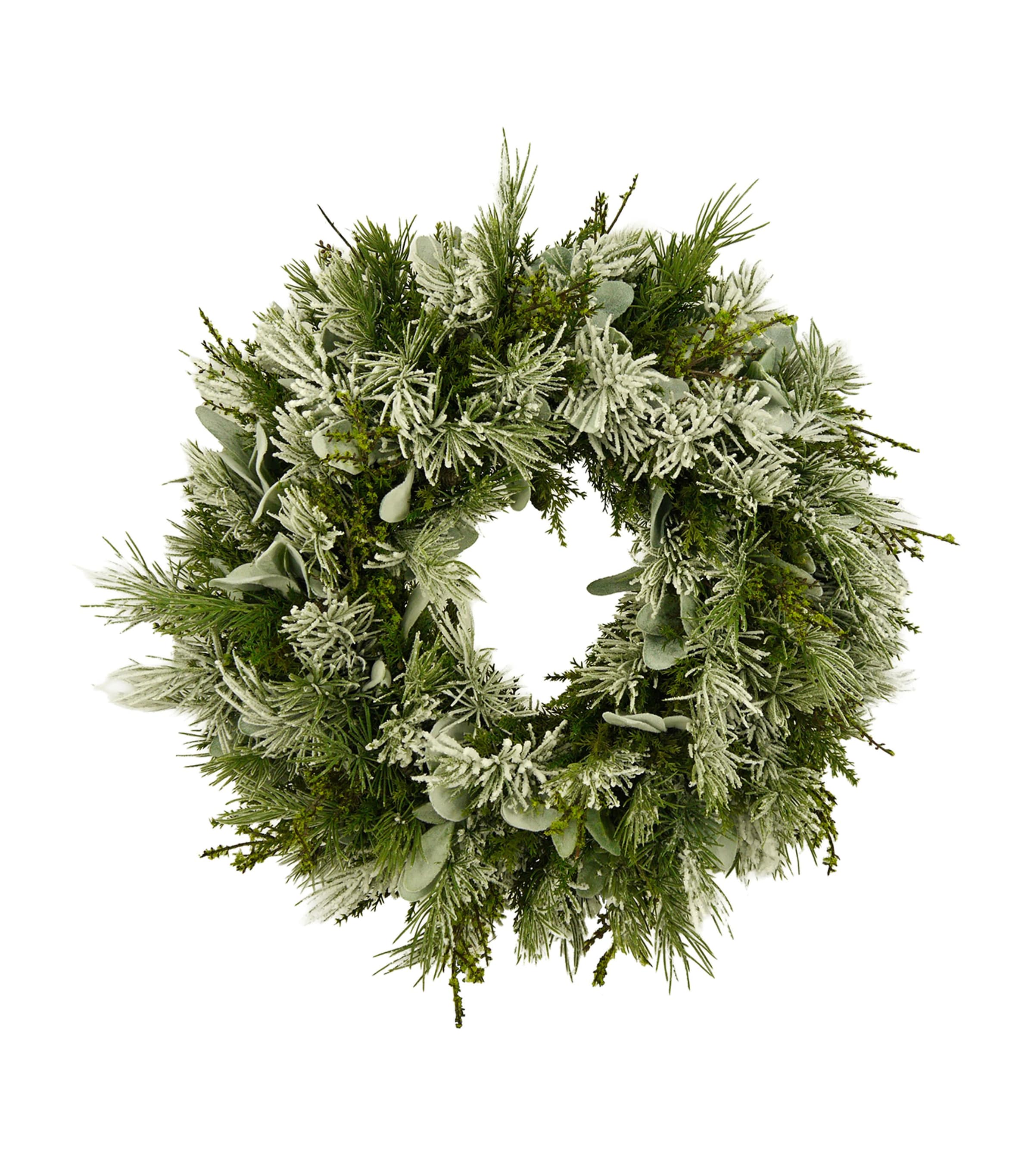 Edelpink & Goldgrün Snow and Sage Wreath White/green Image 1