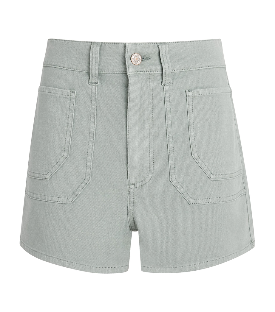 PAIGE Womens Laken Denim Shorts Vintage Seaglass Image 1