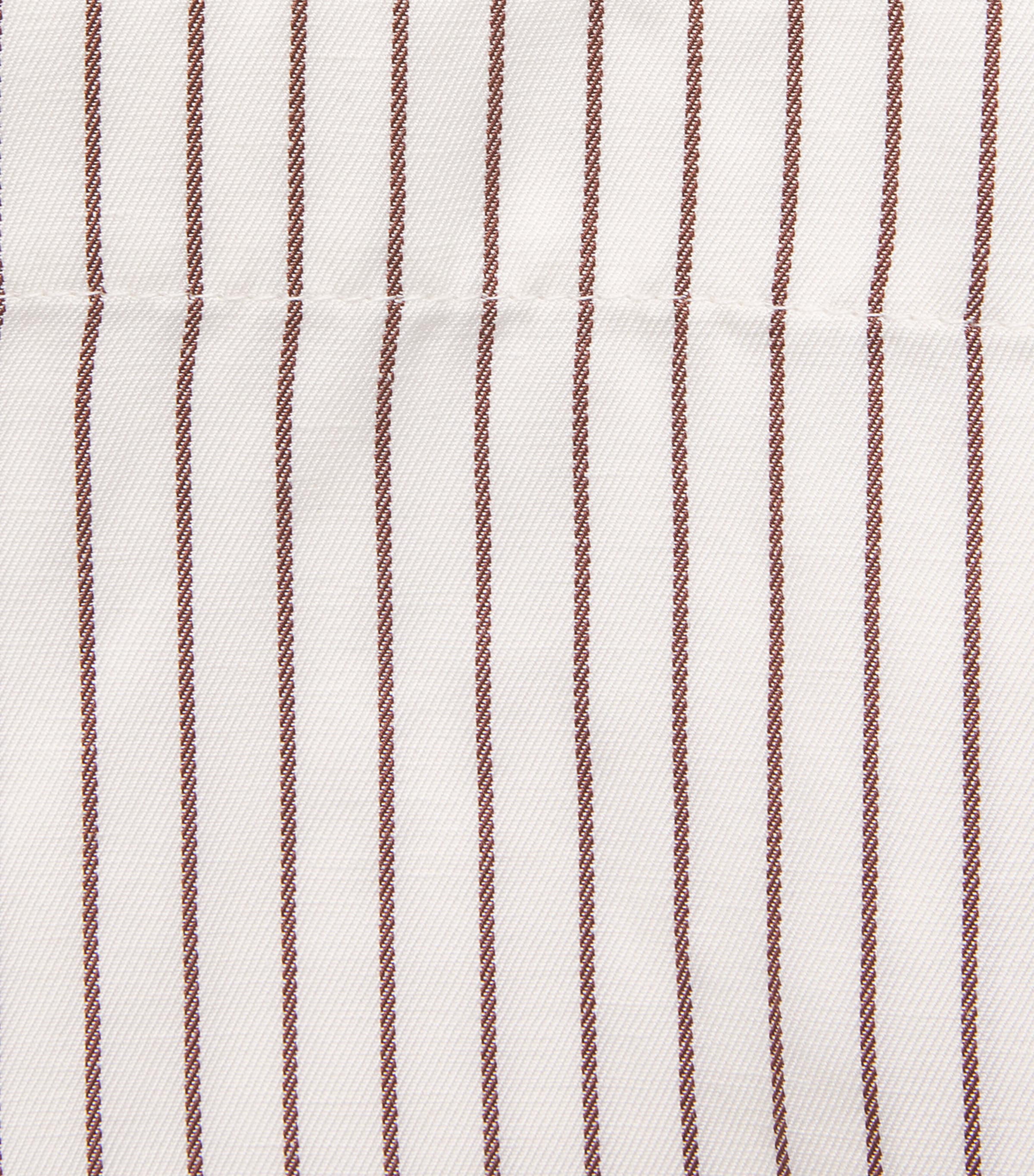 ME+EM Womens Stripe Wide-Leg Trousers Ivory/cinnamon Brown Image 6