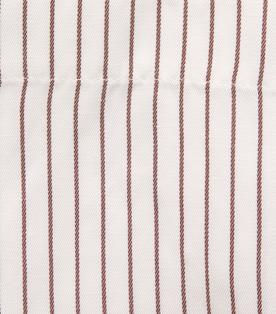 ME+EM Womens Stripe Wide-Leg Trousers Ivory/cinnamon Brown Image 6