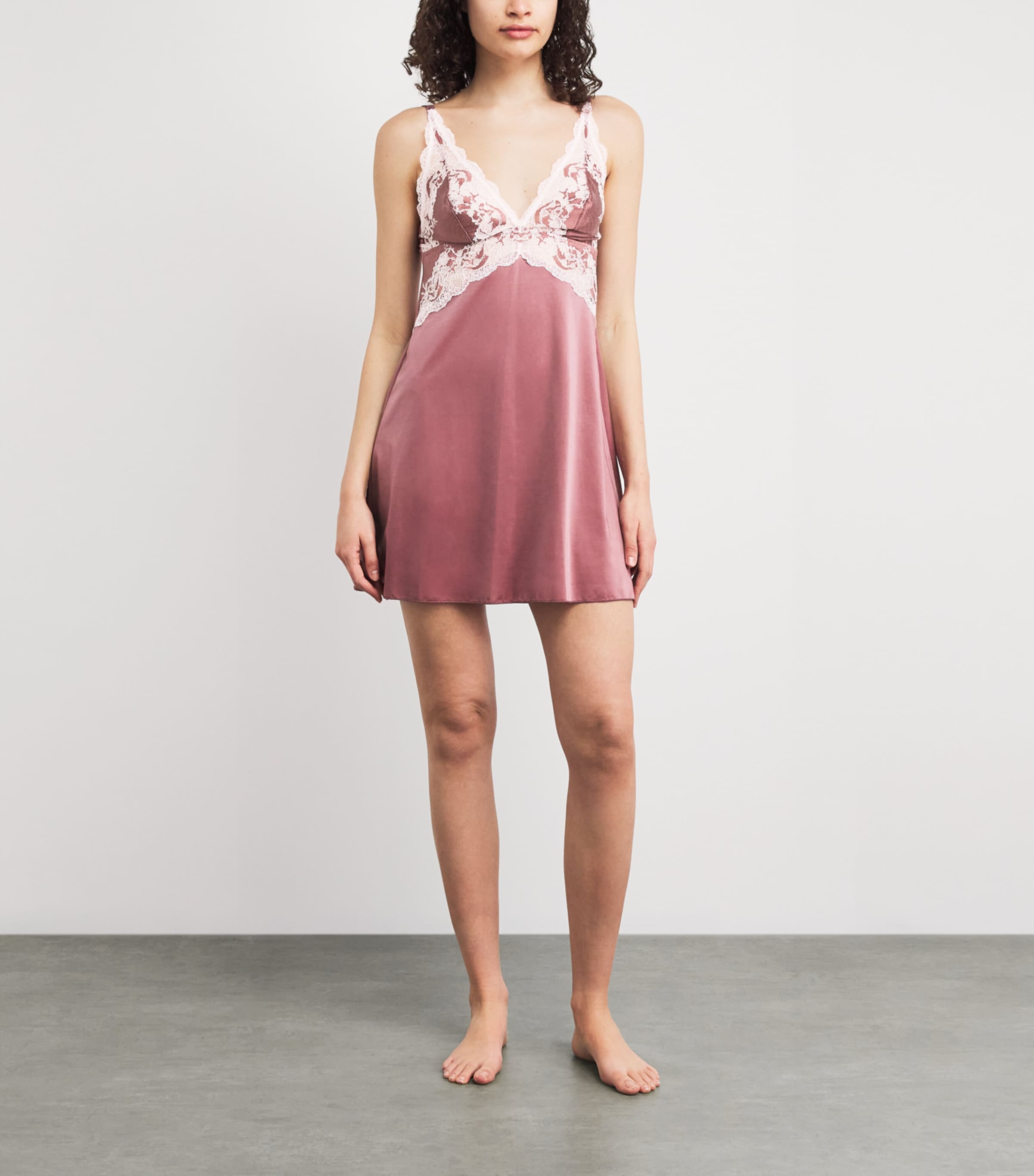 Wacoal Womens Modern Affair Chemise Brwn/crdl Pnk Image 2