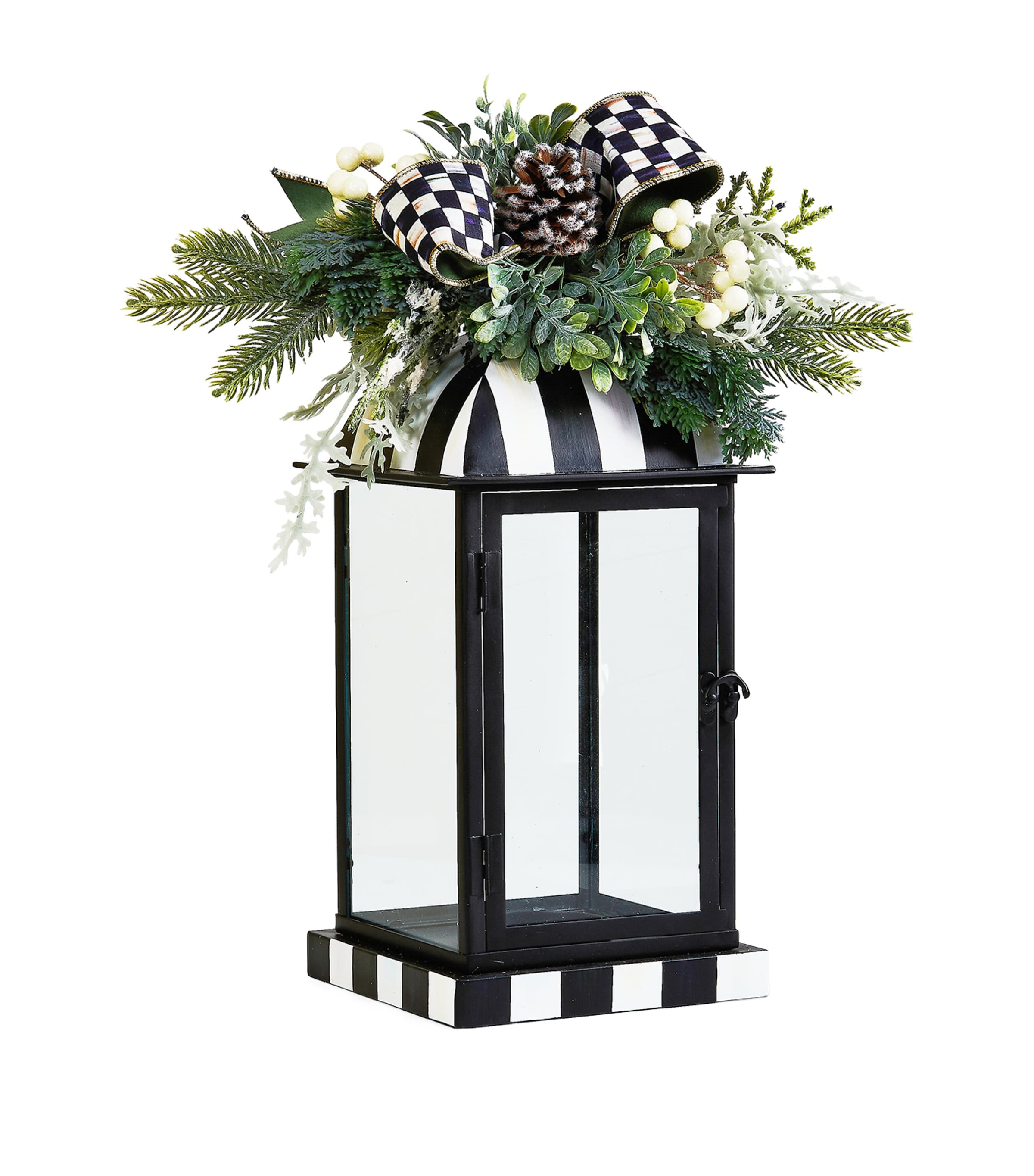 Shop Mackenzie-childs Farmhouse Holiday Lantern Arrangement In Black