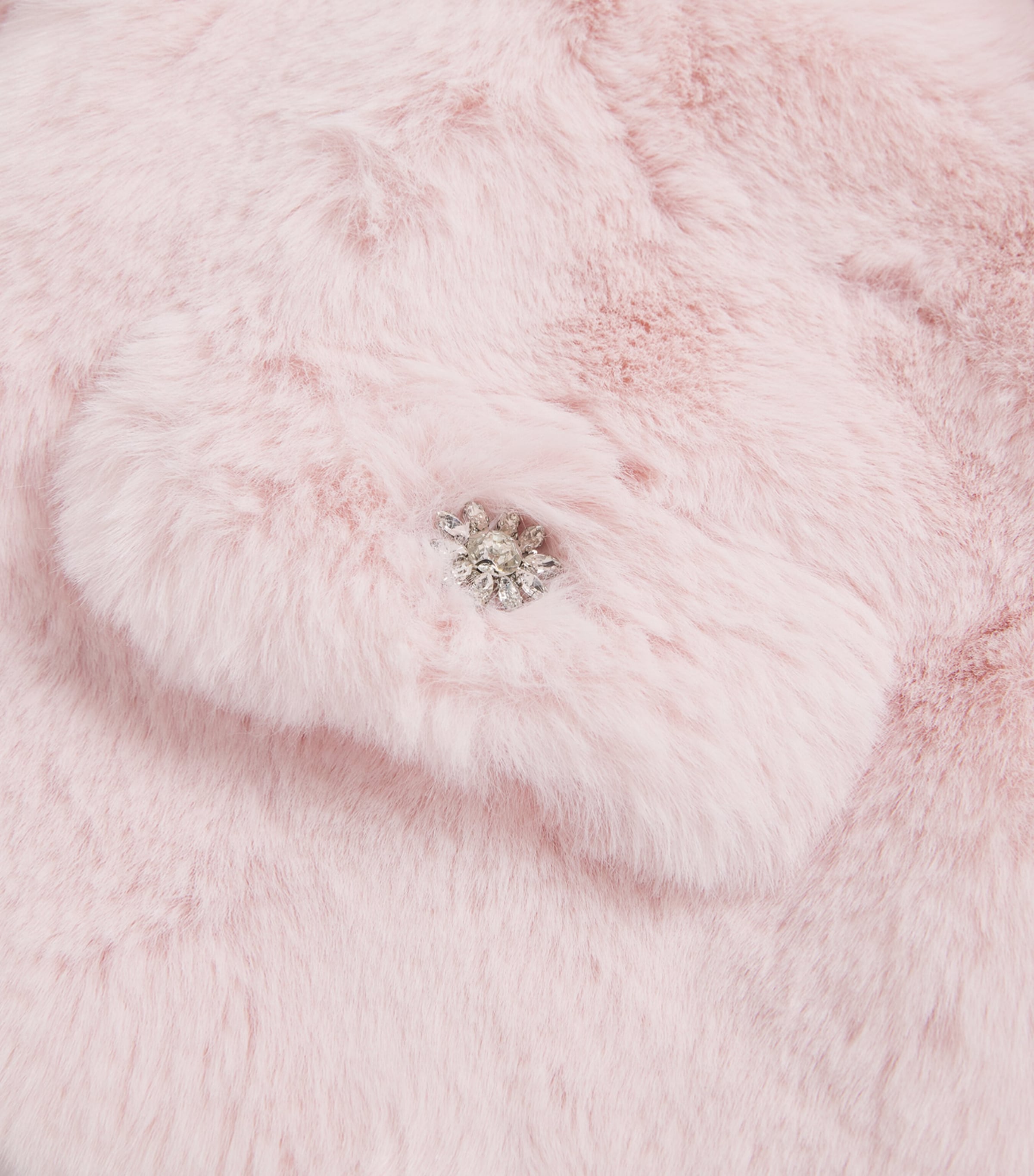Self-Portrait Kids Faux Fur Jacket (3-12 Years) Pink Image 3