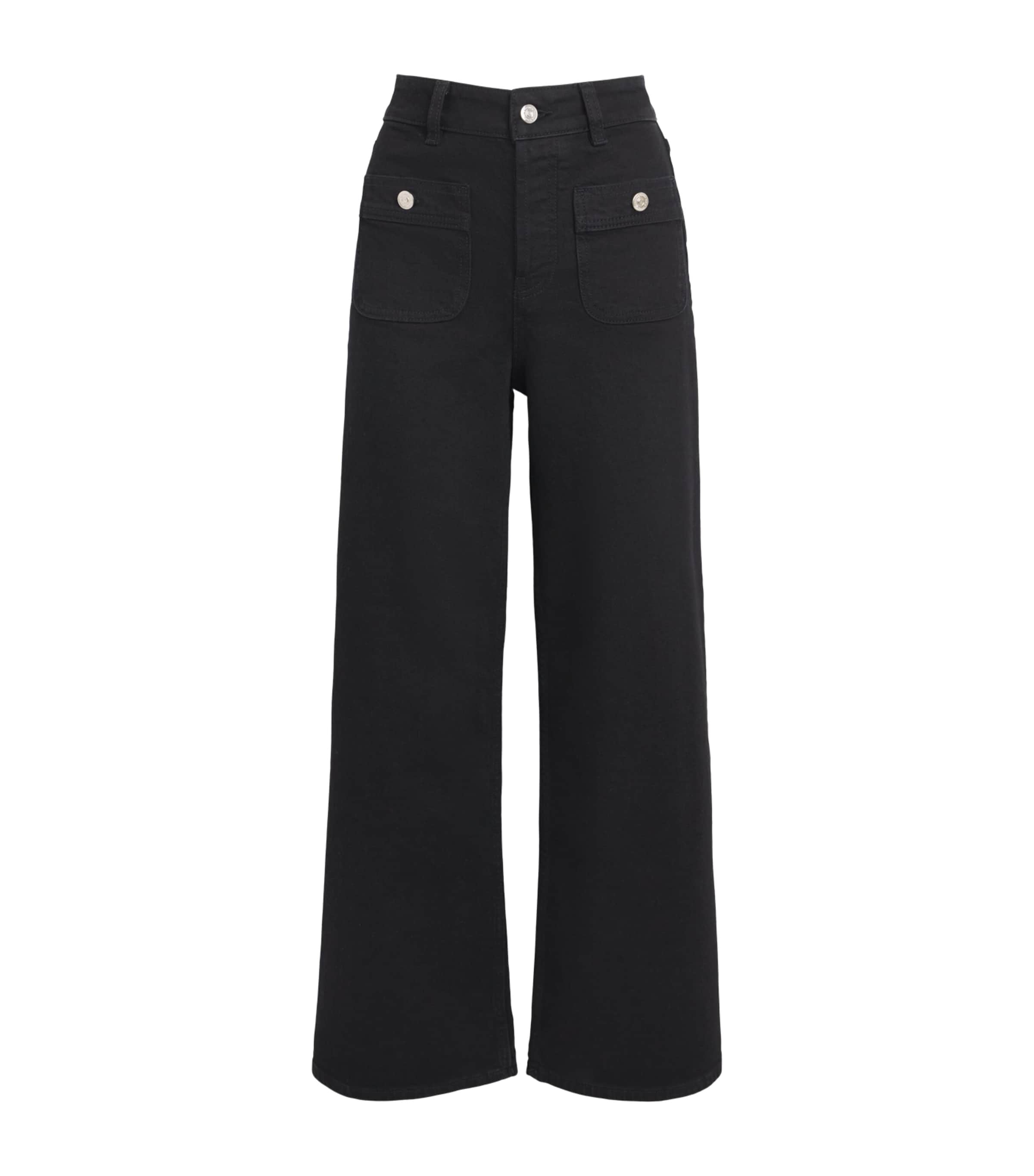 Maje Straight Jeans In Black