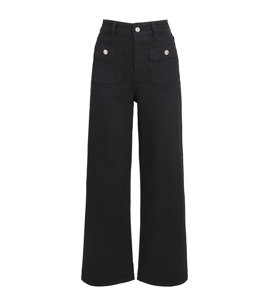 Maje Womens Straight Jeans Black Image 1