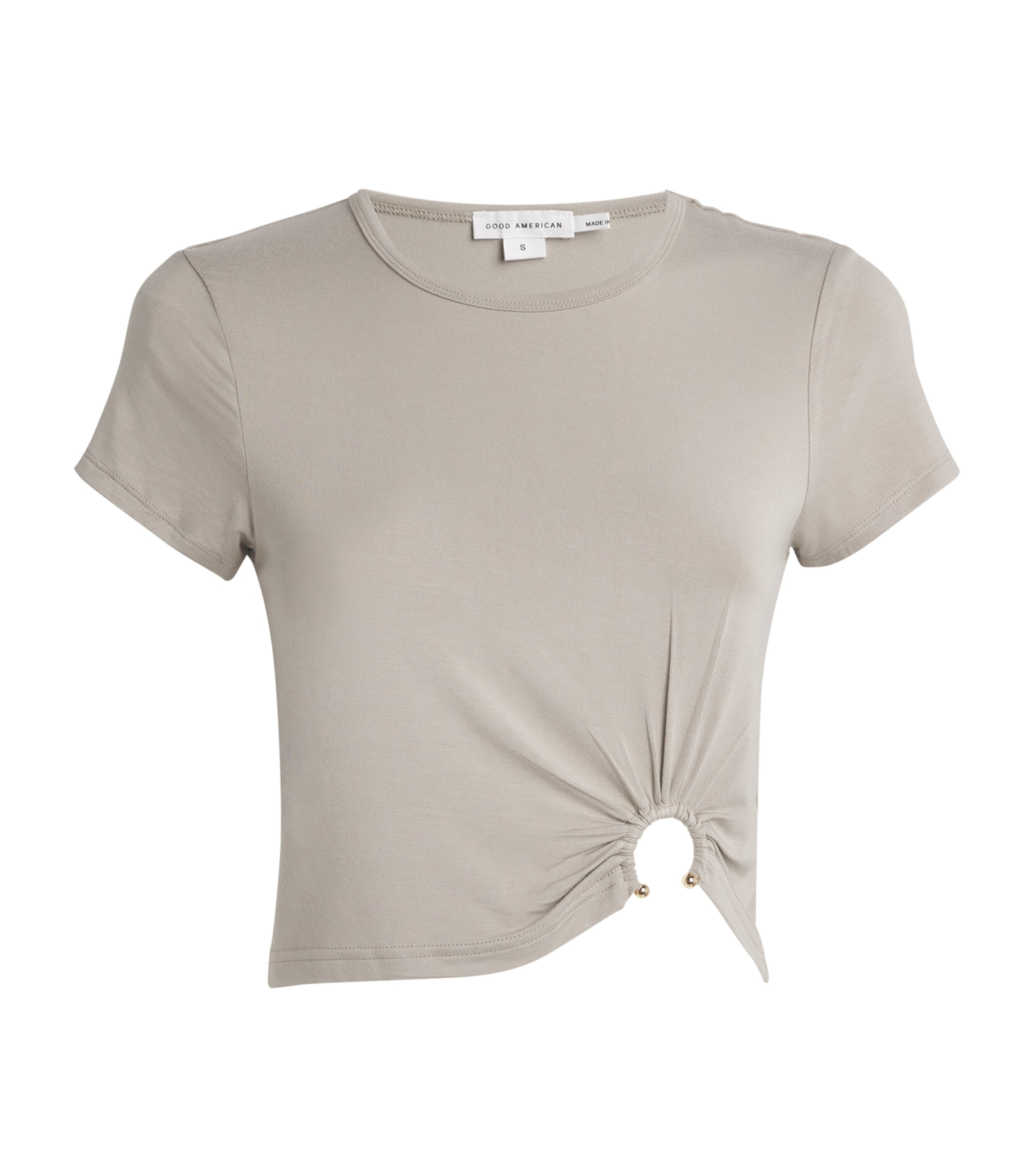 GOOD AMERICAN STRETCH-JERSEY CUT-OUT T-SHIRT