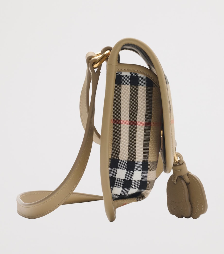 Burberry Kids Canvas Check Cross-Body Bag Sand Ip Check Image 3