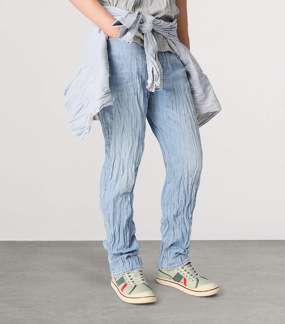 Canvas Leather-Trim Eliot Sneakers 3030 Image 2