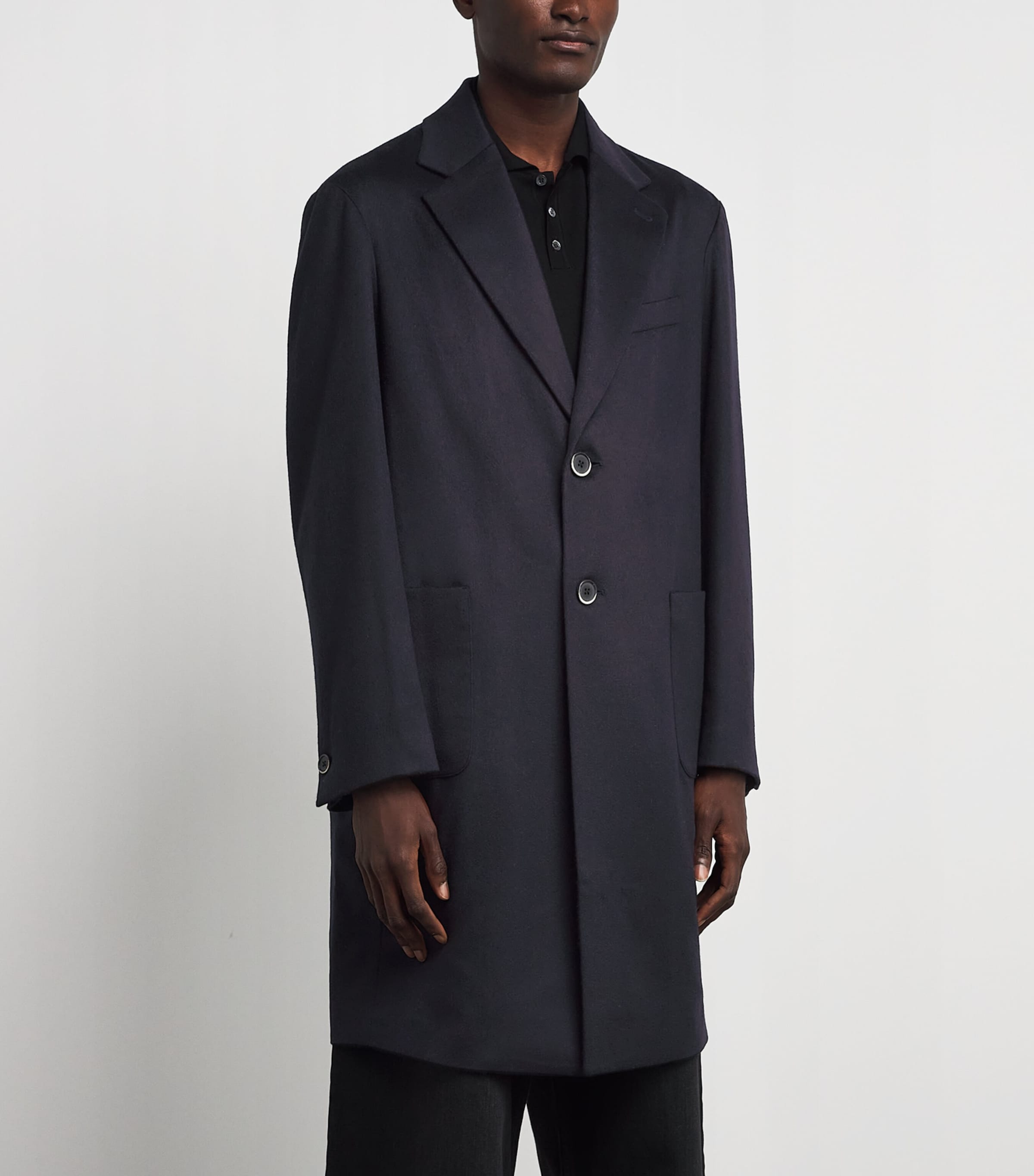 Barena Mens Cashmere Overcoat Navy Image 4