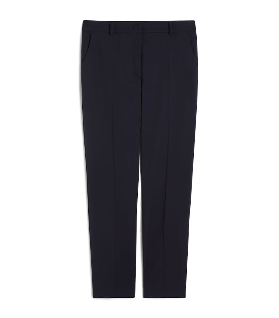 Ankle-Length Cigarette Trousers NAVY Image 1