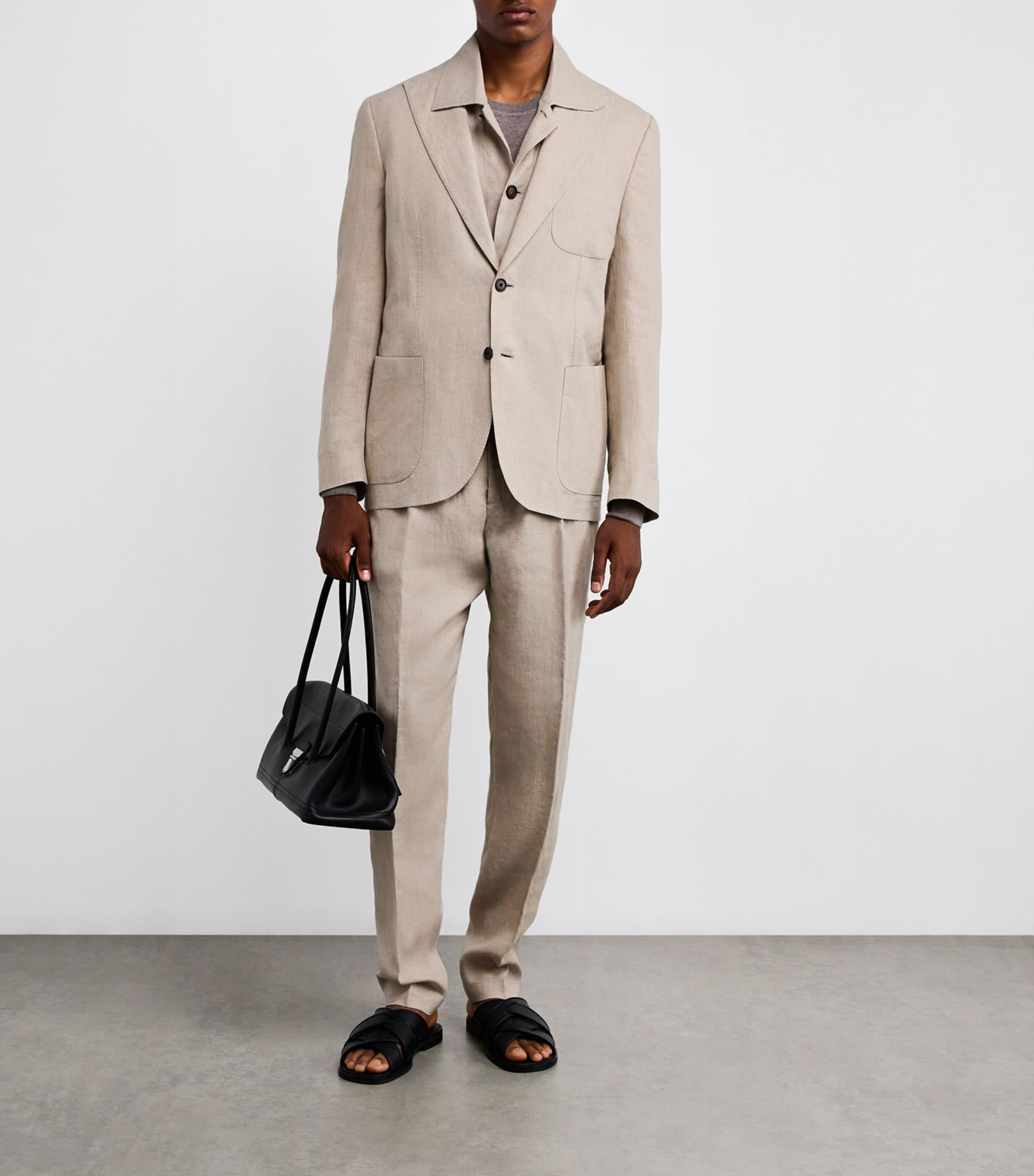 x Harrods Linen Blazer SABBIA Image 2