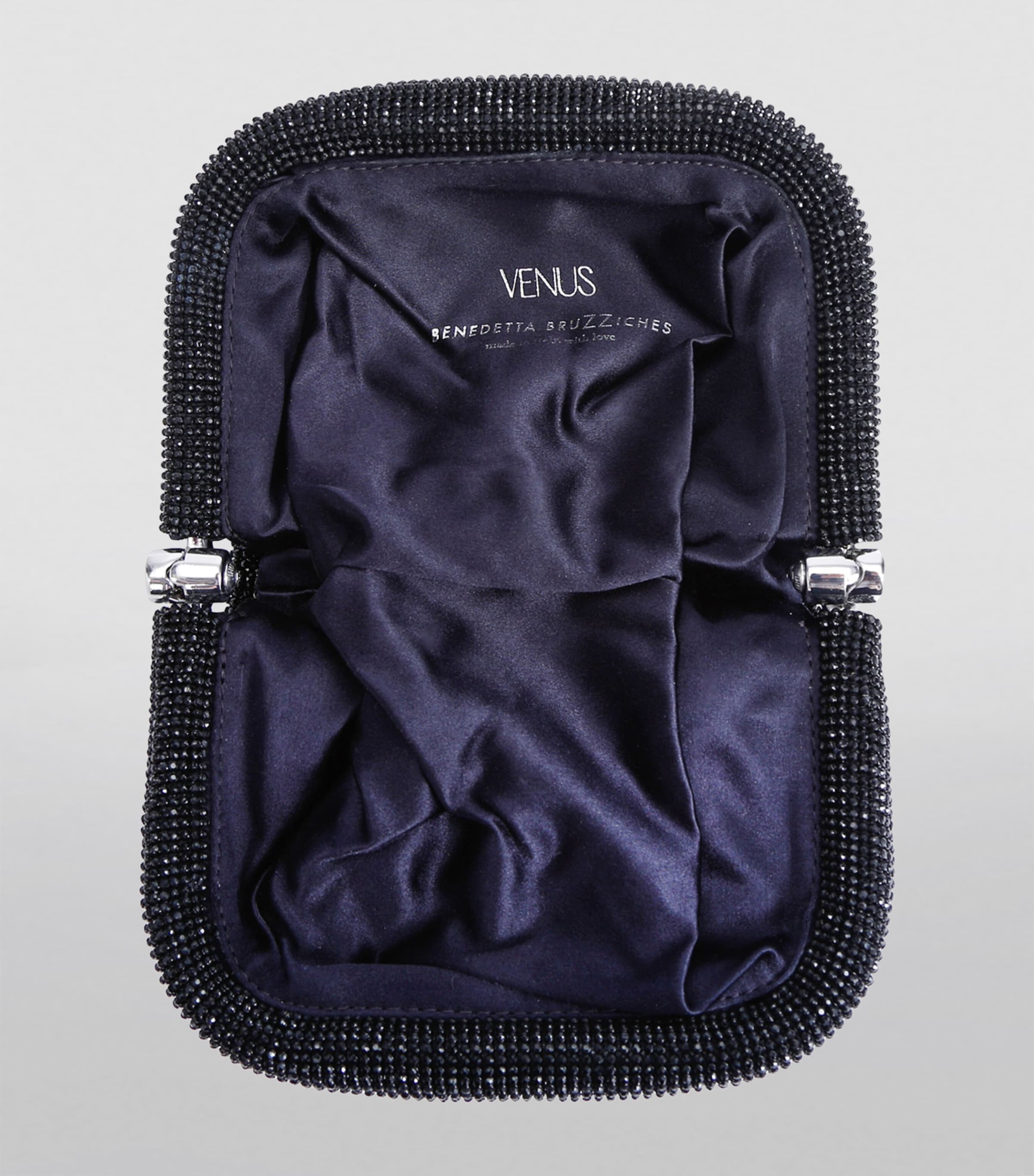 Benedetta Bruzziches Embellished Venus La Petite Clutch Bag Black Image 2