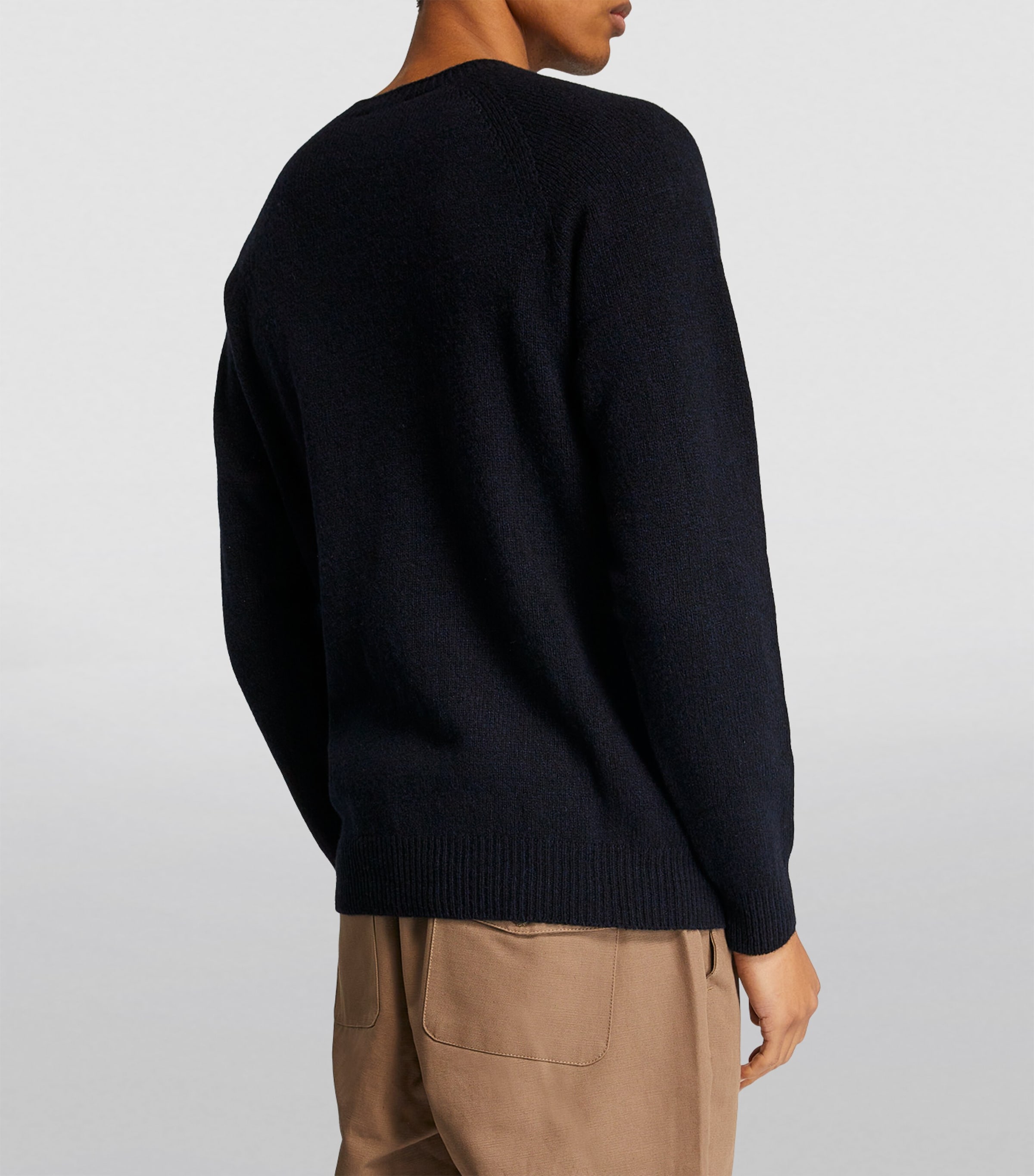 Lambswool Jumper DARK NAVY MOULINE Image 4