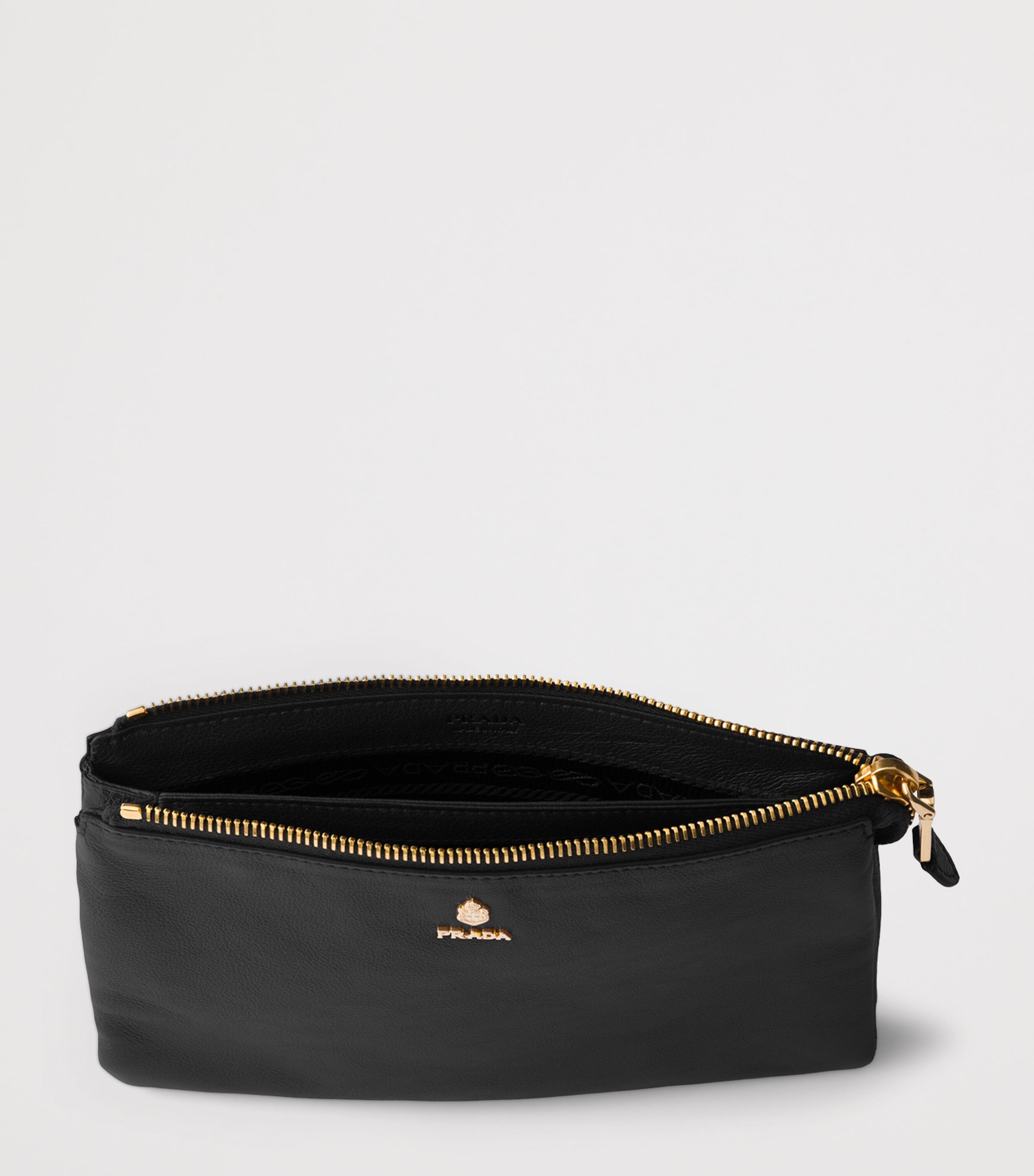 Prada Leather Logo Pouch Black Image 2