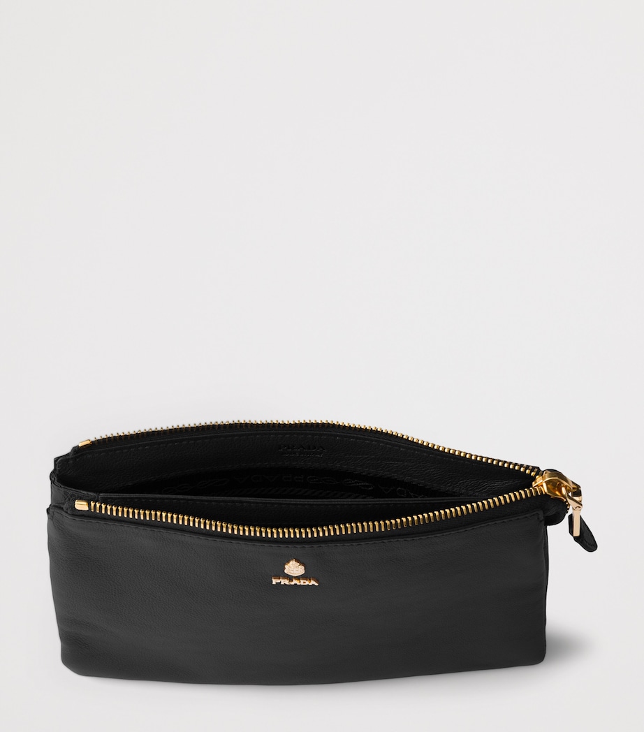 Prada Leather Logo Pouch Black Image 2
