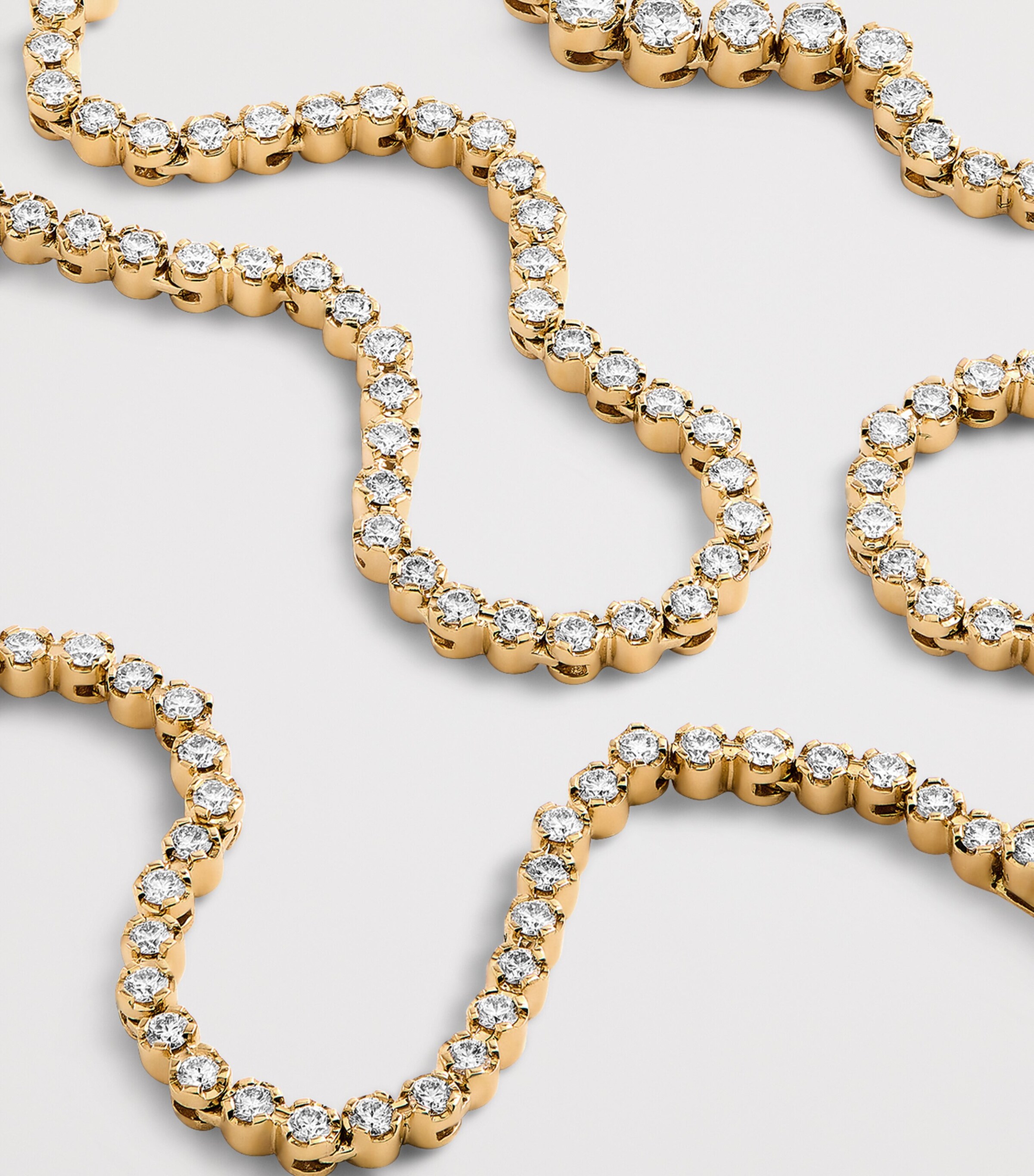 Yellow Gold and Diamond Nuage de Tennis Necklace YELLOW GOLD Image 5