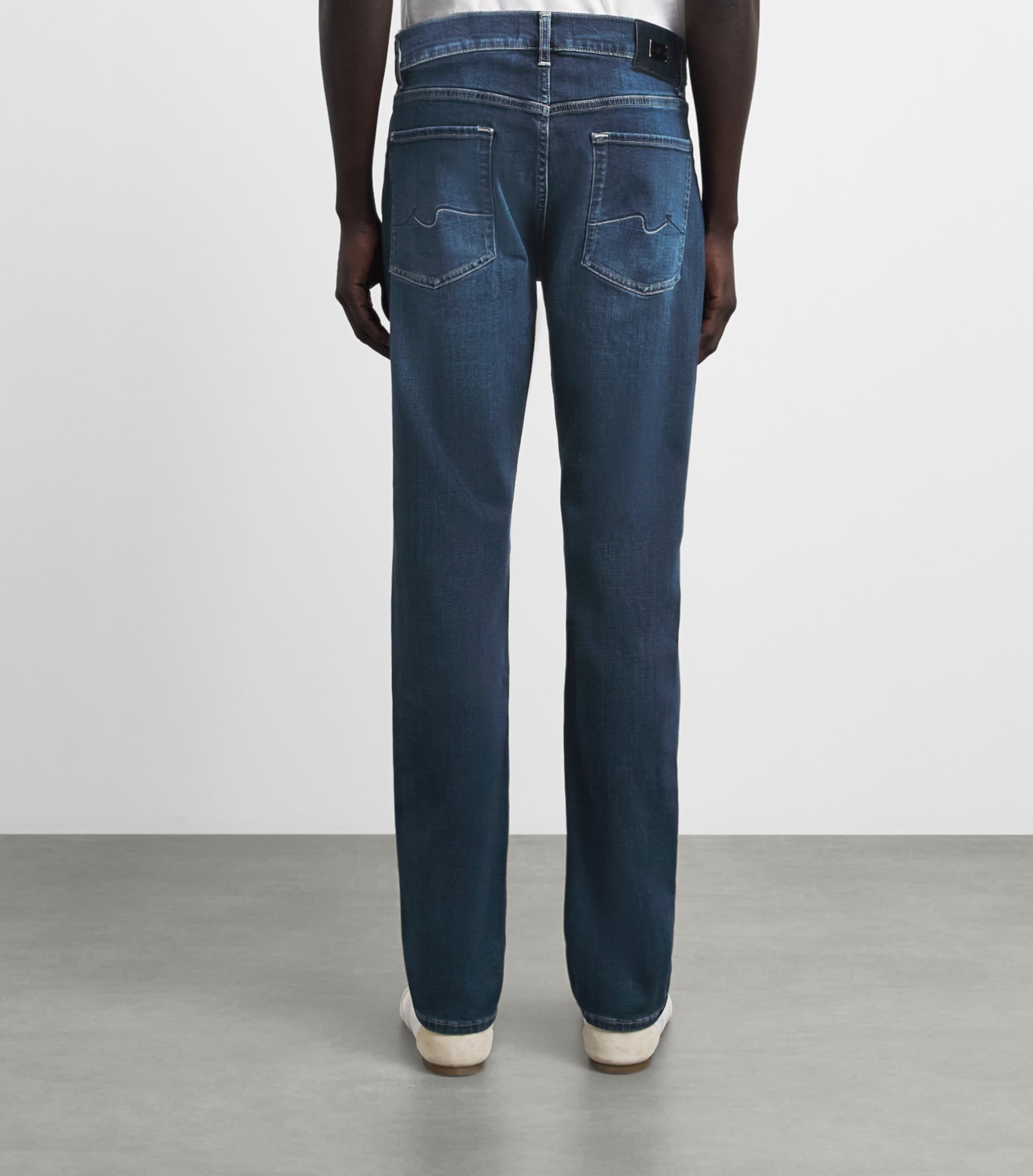7 For All Mankind Mens Slimmy Jeans Dark Blue Image 5