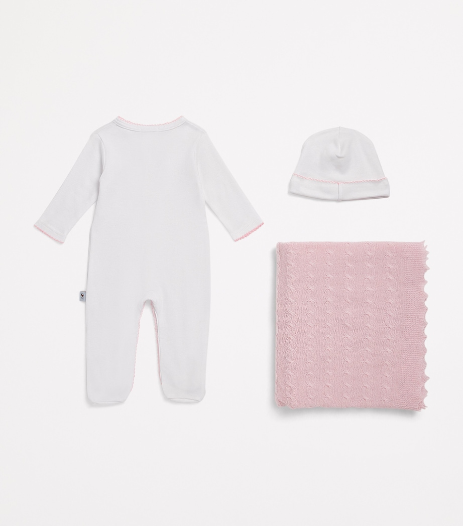 All-in-One, Hat and Shawl Set (0-3 Months) PINK Image 2