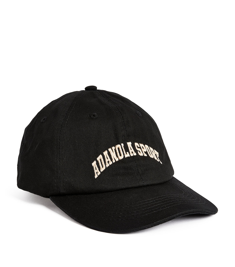 Cotton Sport Baseball Cap BLACK/CREAM Image 4