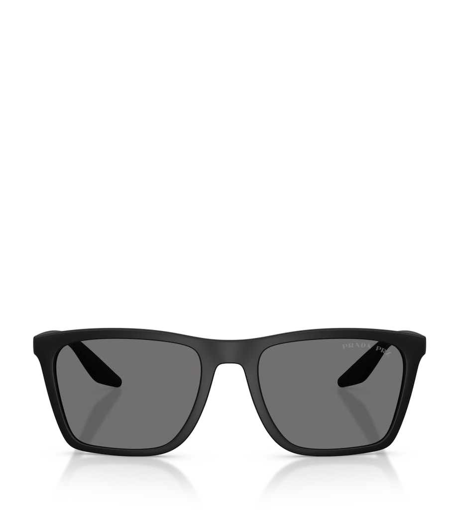 Prada Linea Rossa Injected PR B08S Square Sunglasses Black Image 1