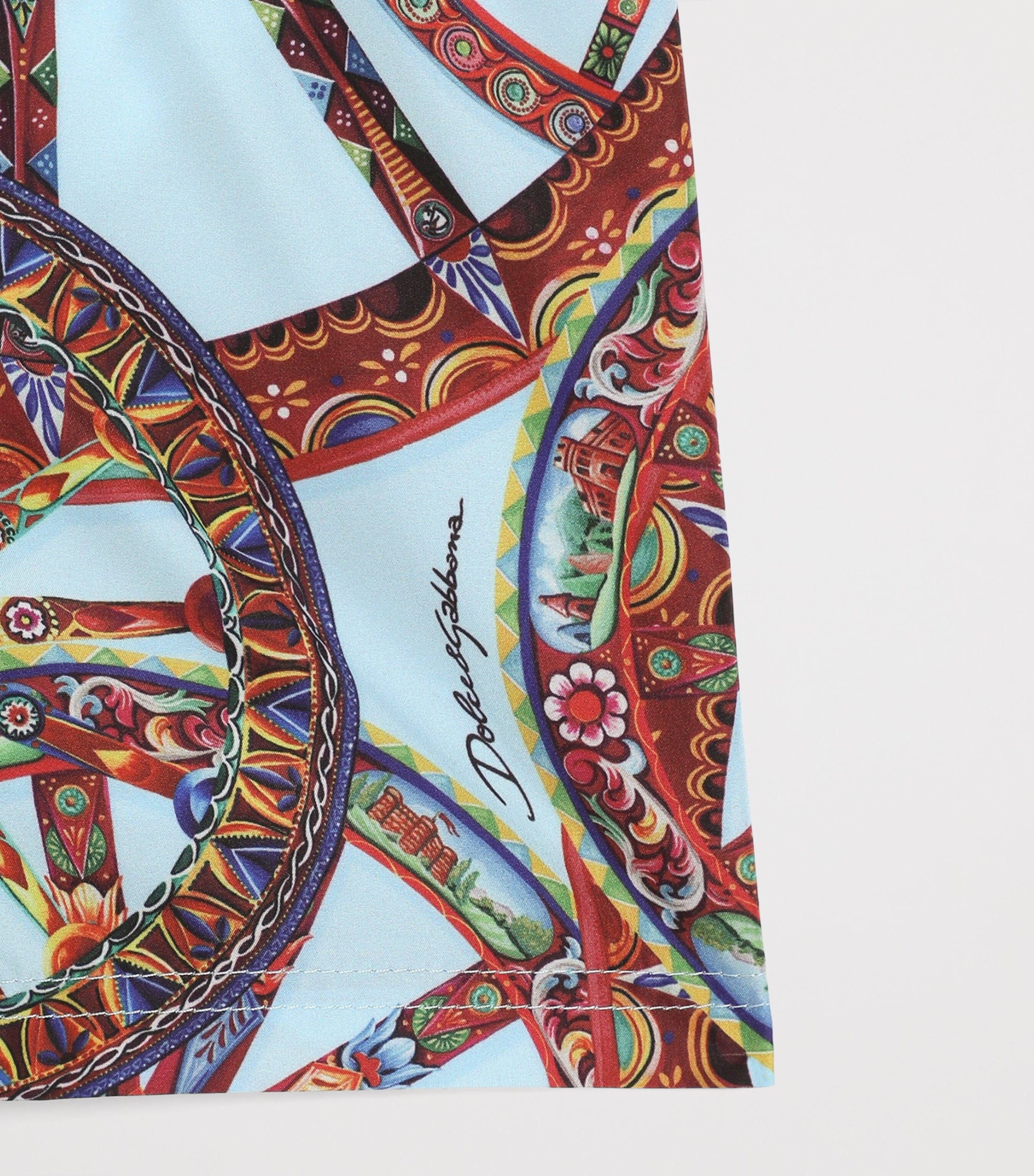 Dolce&Gabbana Kids Printed Swim Shorts (3-30 Months) Ruote Carretto Image 3