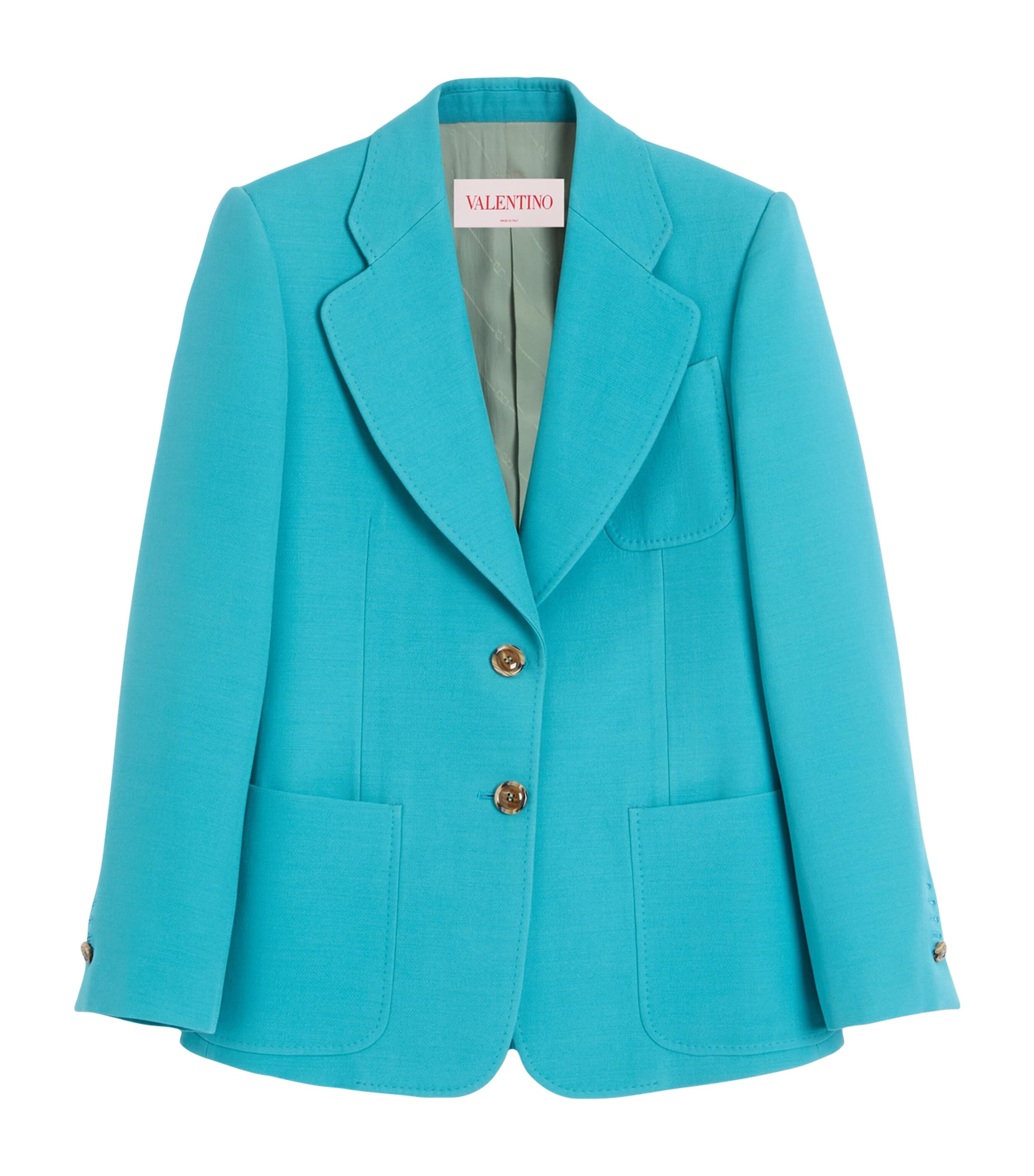 Valentino Turquoise Blazer 2 Buttons In Turquoise