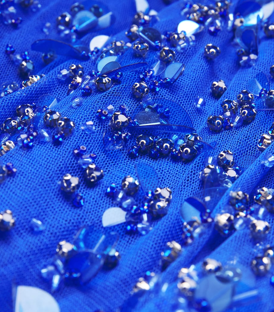 Mesh Embellished Gown 437 ELECTRIC BLUE Image 4