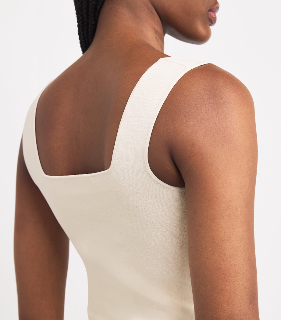 Knitted Tank Top ECRU Image 6