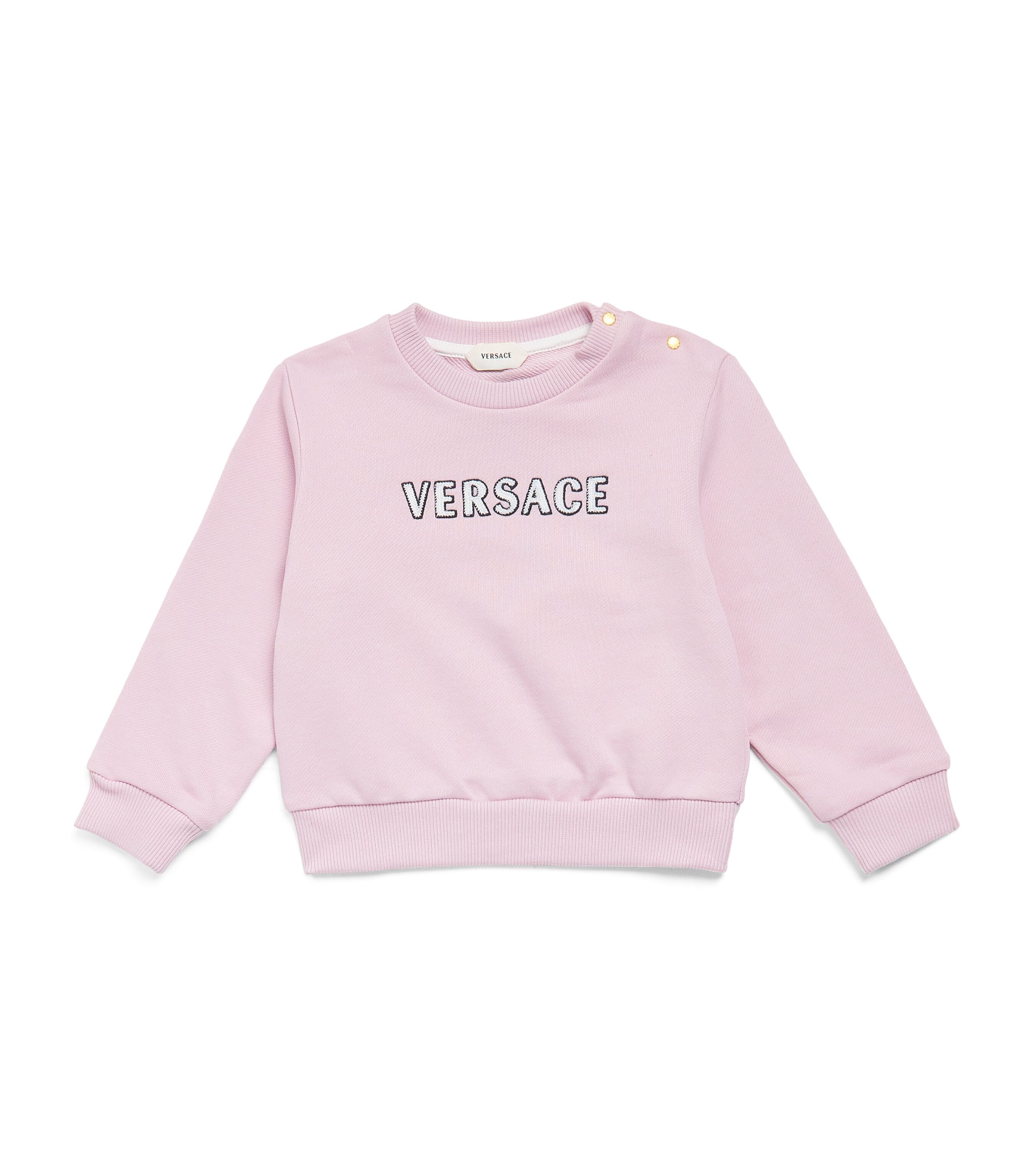 Versace Kids Cotton Embroidered Logo Sweatshirt (6-36 Months) Image 1