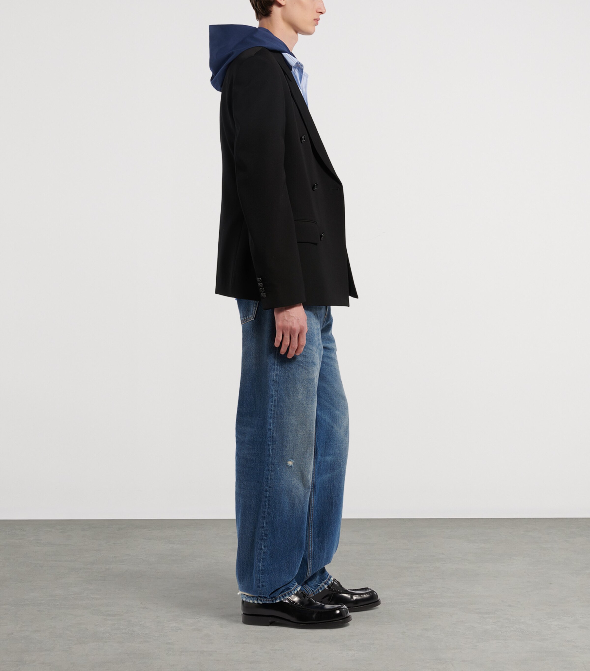 Balenciaga Mens Wool Double-Breasted Jacket Image 4