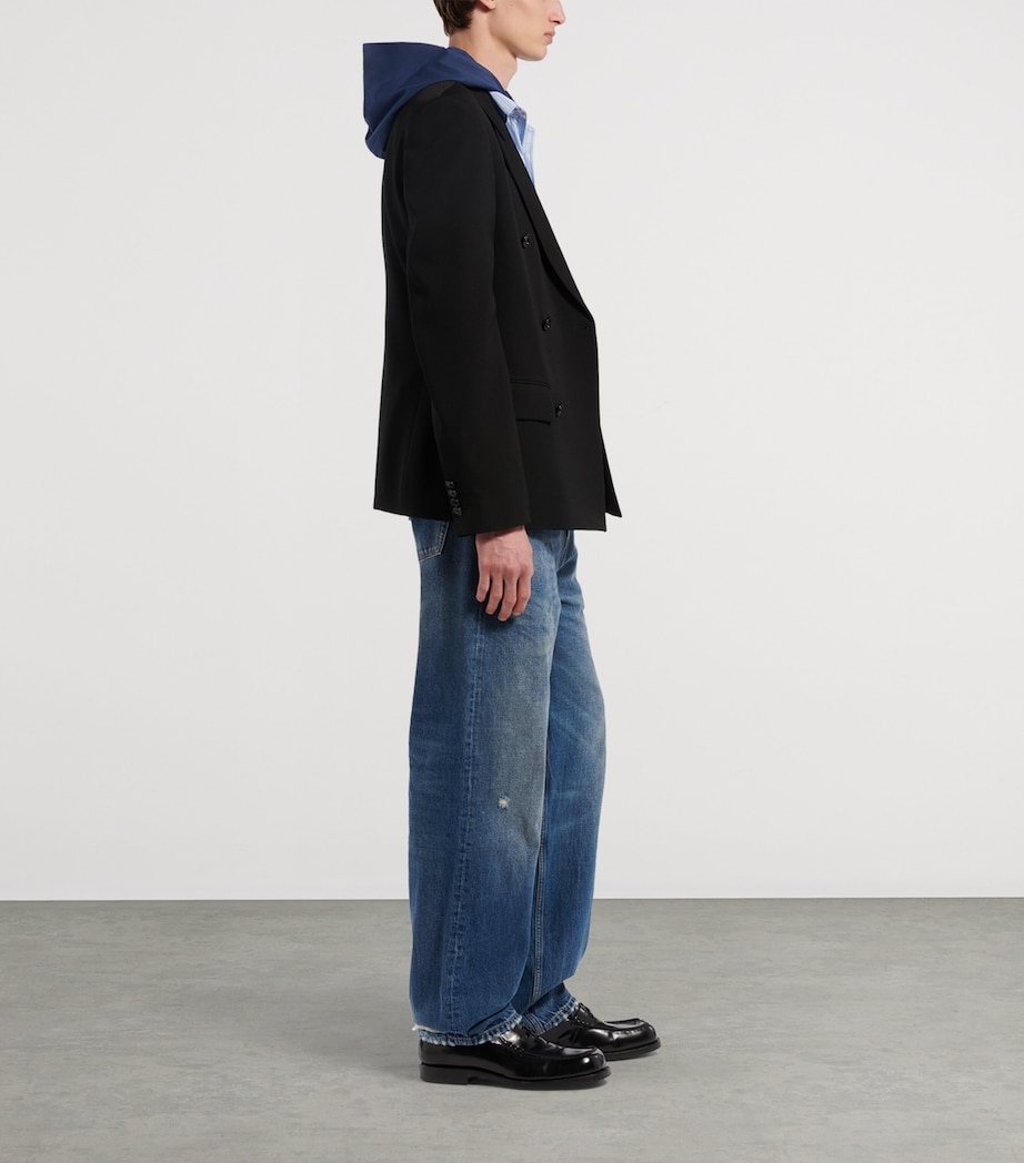 Balenciaga Mens Wool Double-Breasted Jacket Image 4