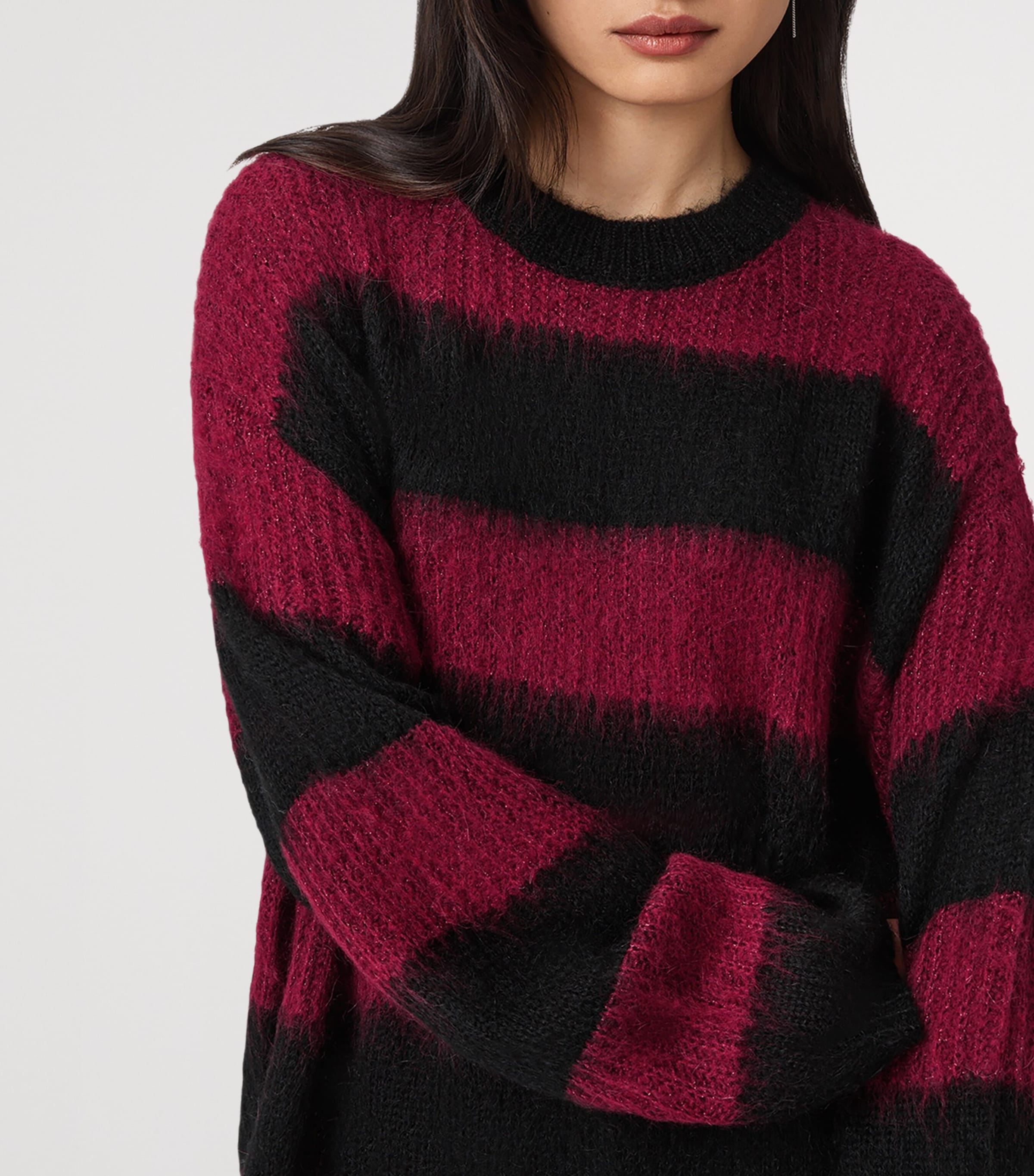 Onyx Stripe Sweater BLACK/RED Image 4