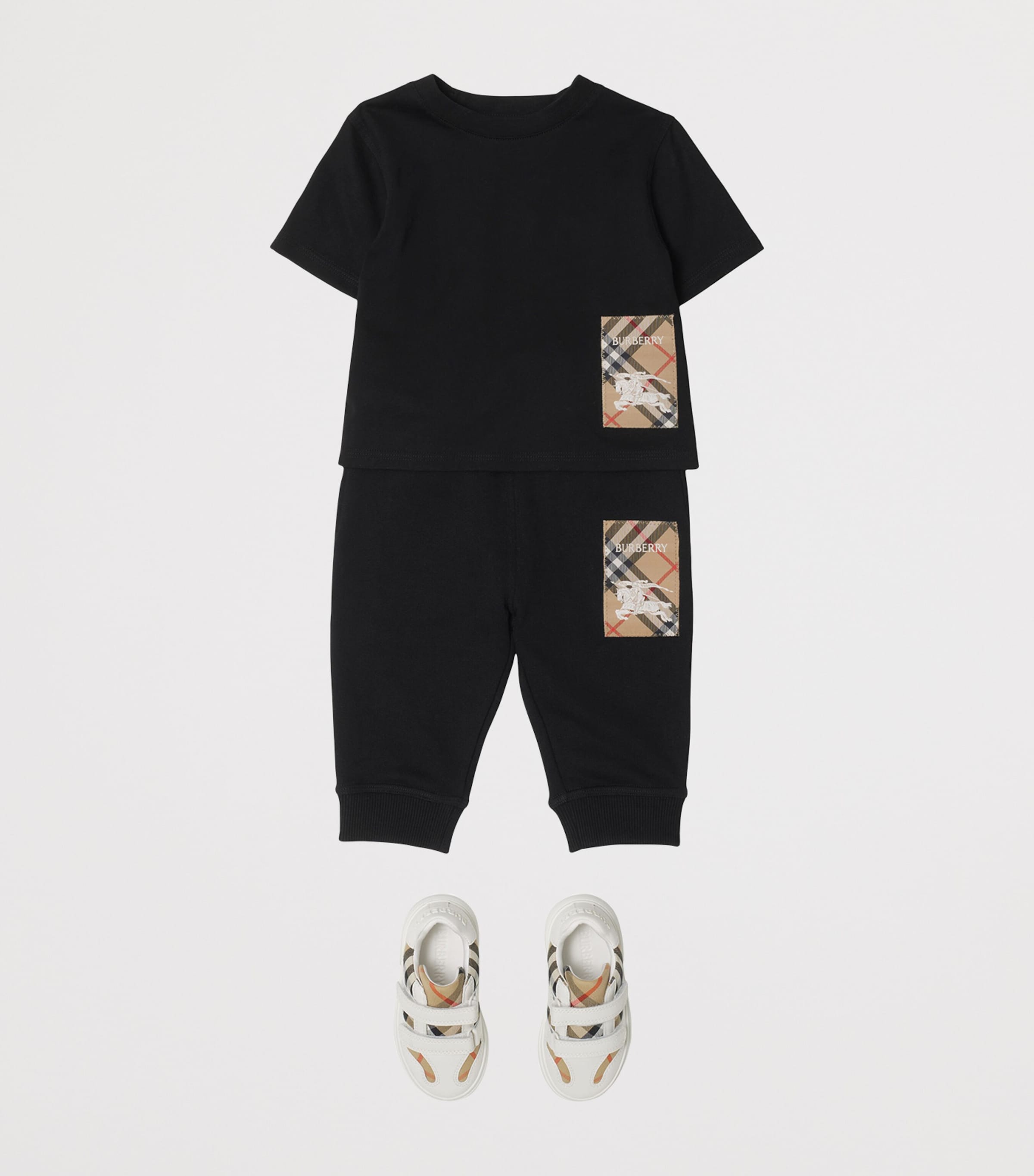 Cotton Check-Patch T-Shirt (6-24 Months) BLACK Image 4